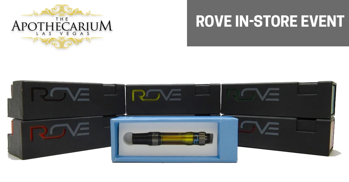 Rove Vape Pens and marijuana supplies at an in-store event at The Apothecarium.