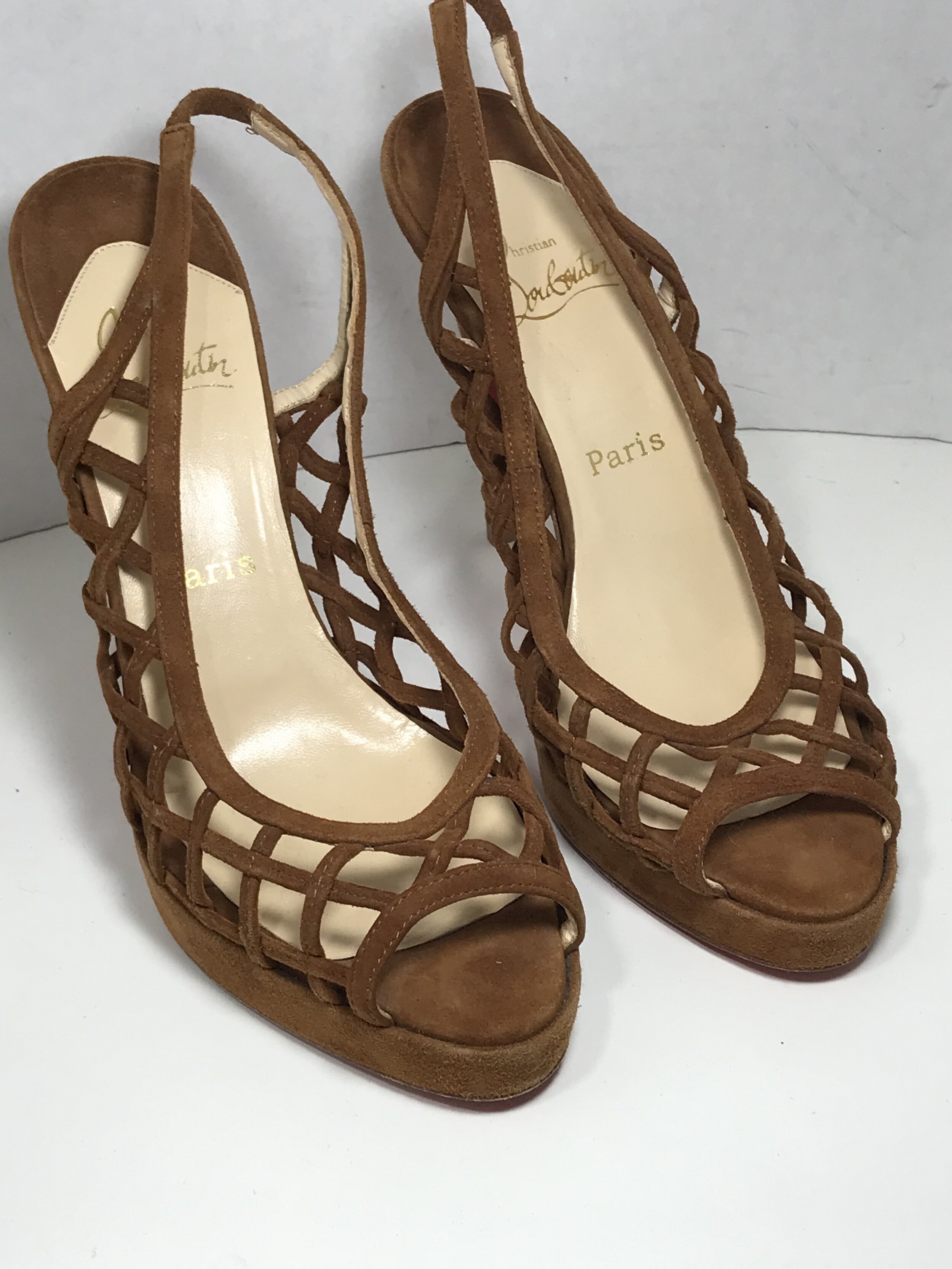SOLD Christian Louboutin Suede Heels, Size 40