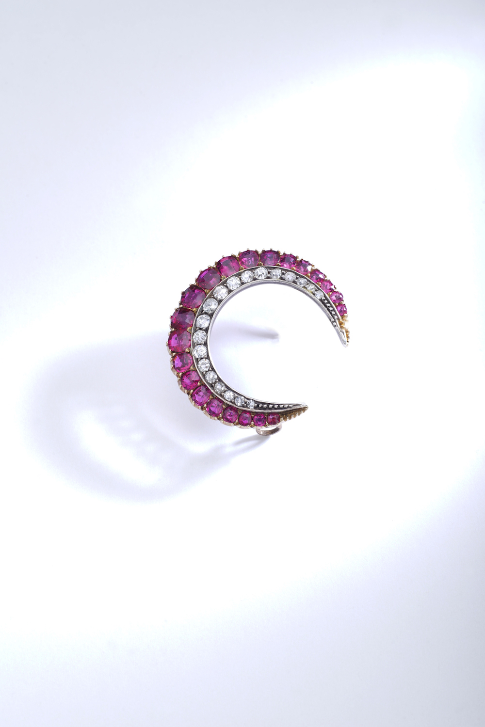 Iskenderian Brooch Crescent Ruby Diamond B18288.jpeg