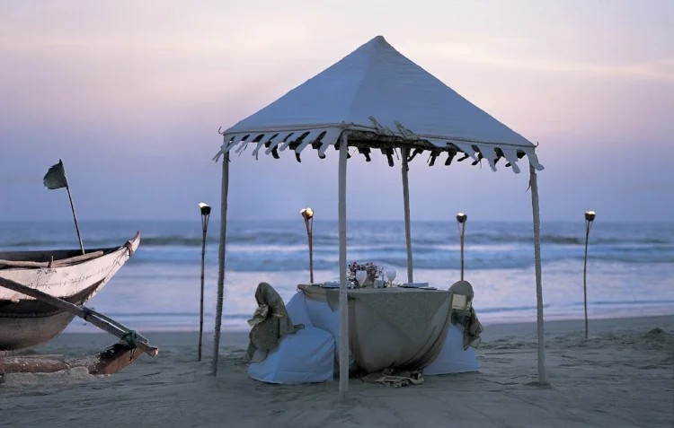A romantic beach dinner for two in Goa
