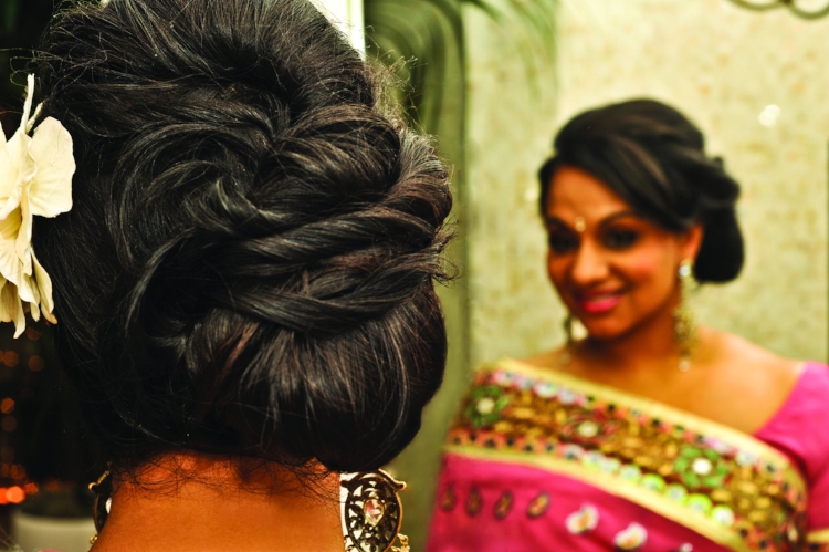 Messy bun hairstyle  Indian wedding hairstyles Bun hairstyles Bridal hair