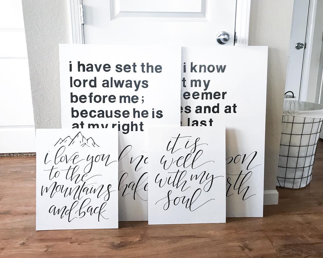 White Wooden Signs