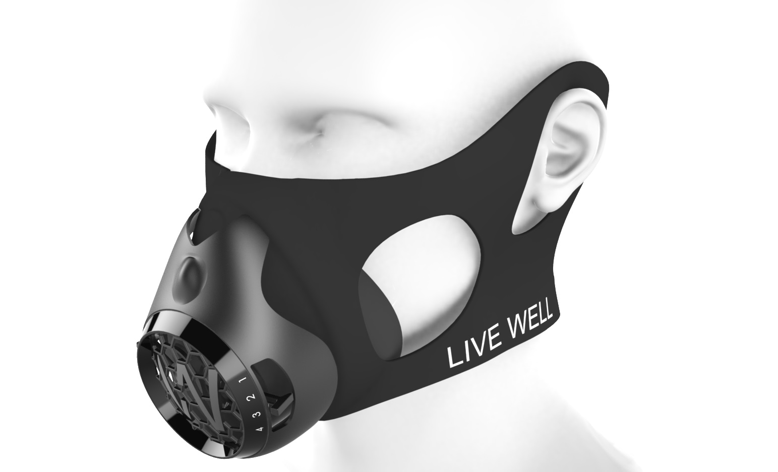 Mask render with head