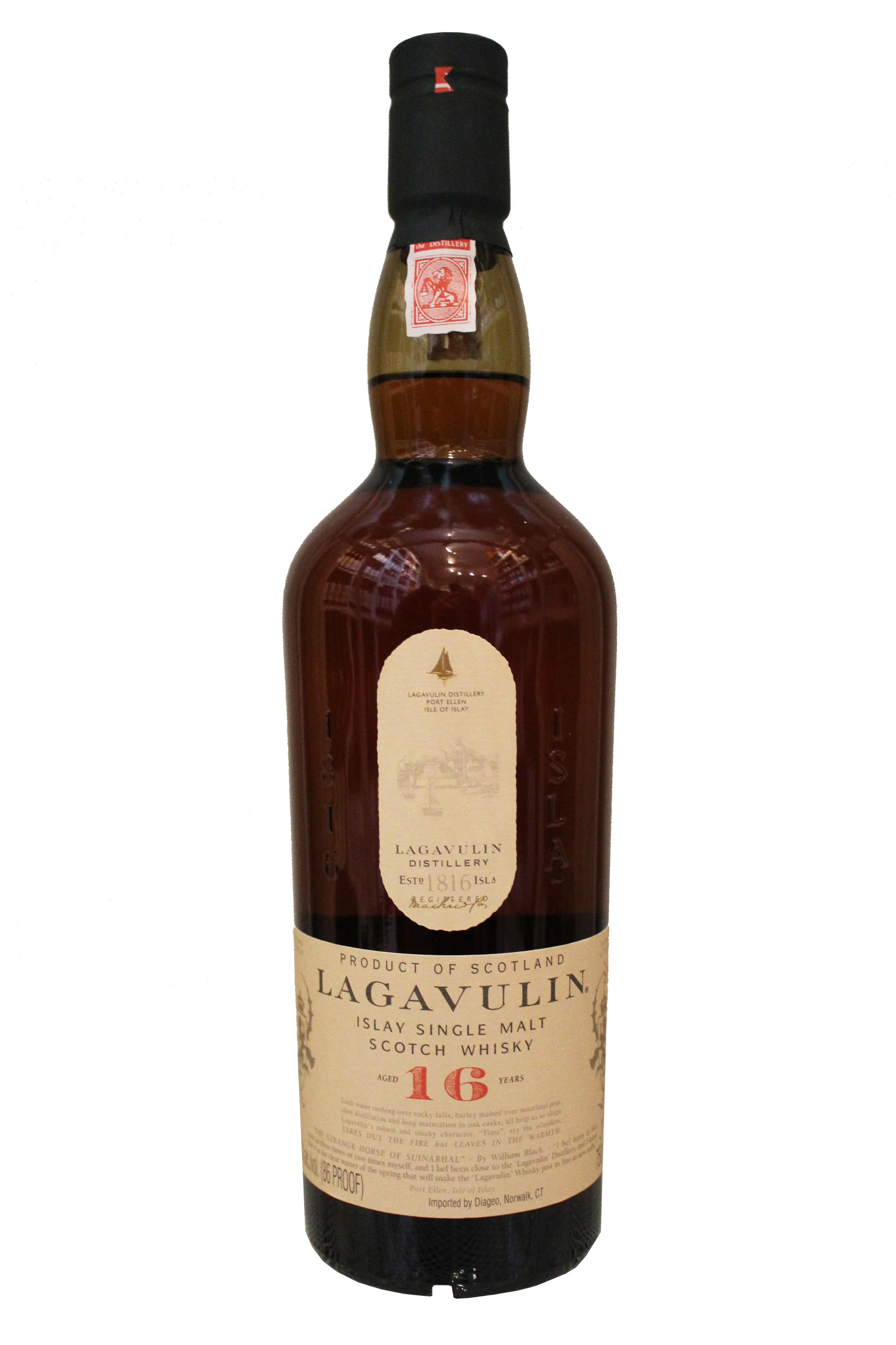 16-Year Single Malt Scotch Whiskey Lagavulin, Scotland