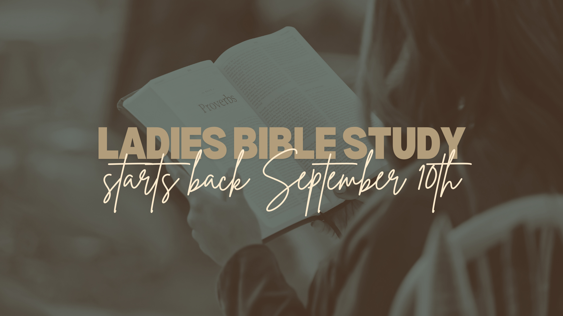 Ladies Bible Study Starts Back