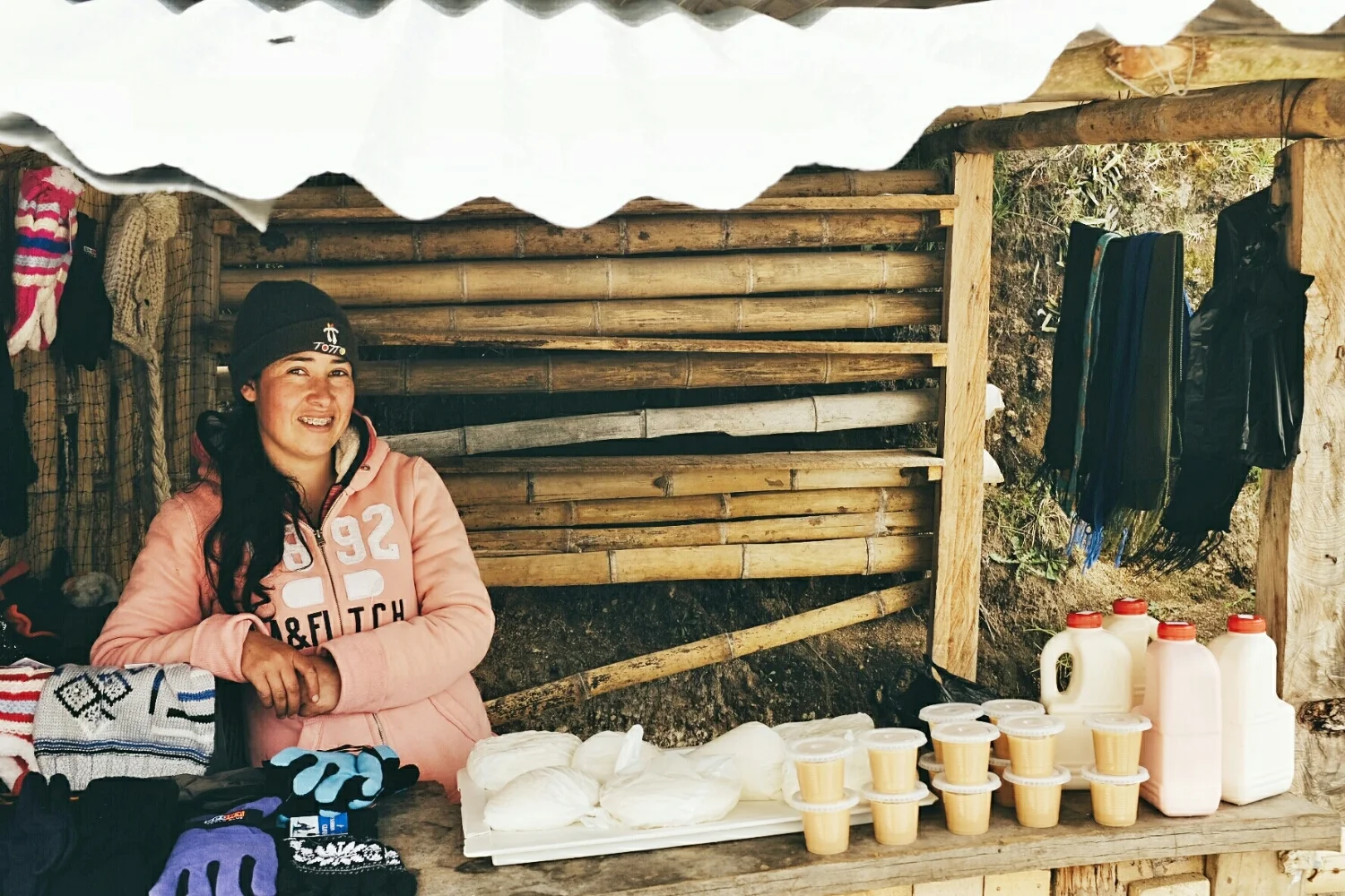 The yoghurt girl. There are so many stalls along the road. This girl represents them all. Helpful and with great products at a reasonable price.