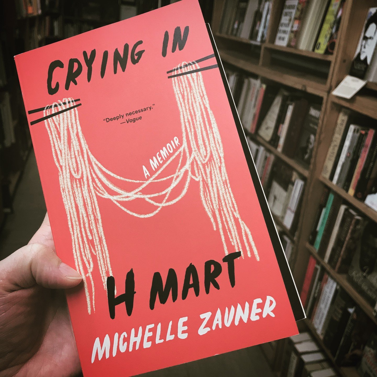 I read a lot of memoirs last year. This one, Crying in H Mart by Michelle Zauner, was one of my favorites. I found this pick in my camera roll and realized I forgot to post it. 
That means today you get a book recommendation. If you're into memoirs, 