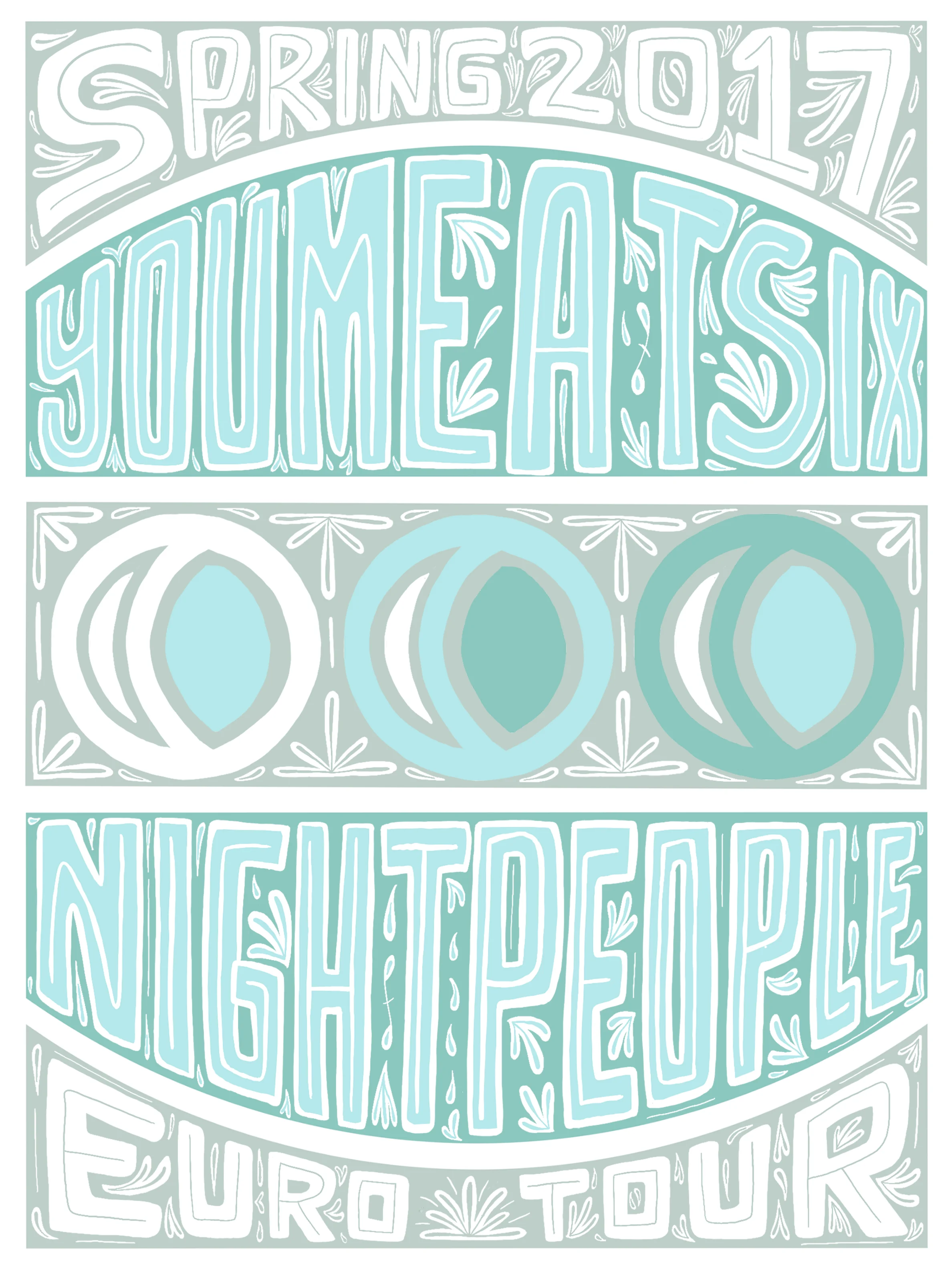 unused pitch for You Me at Six tour poster