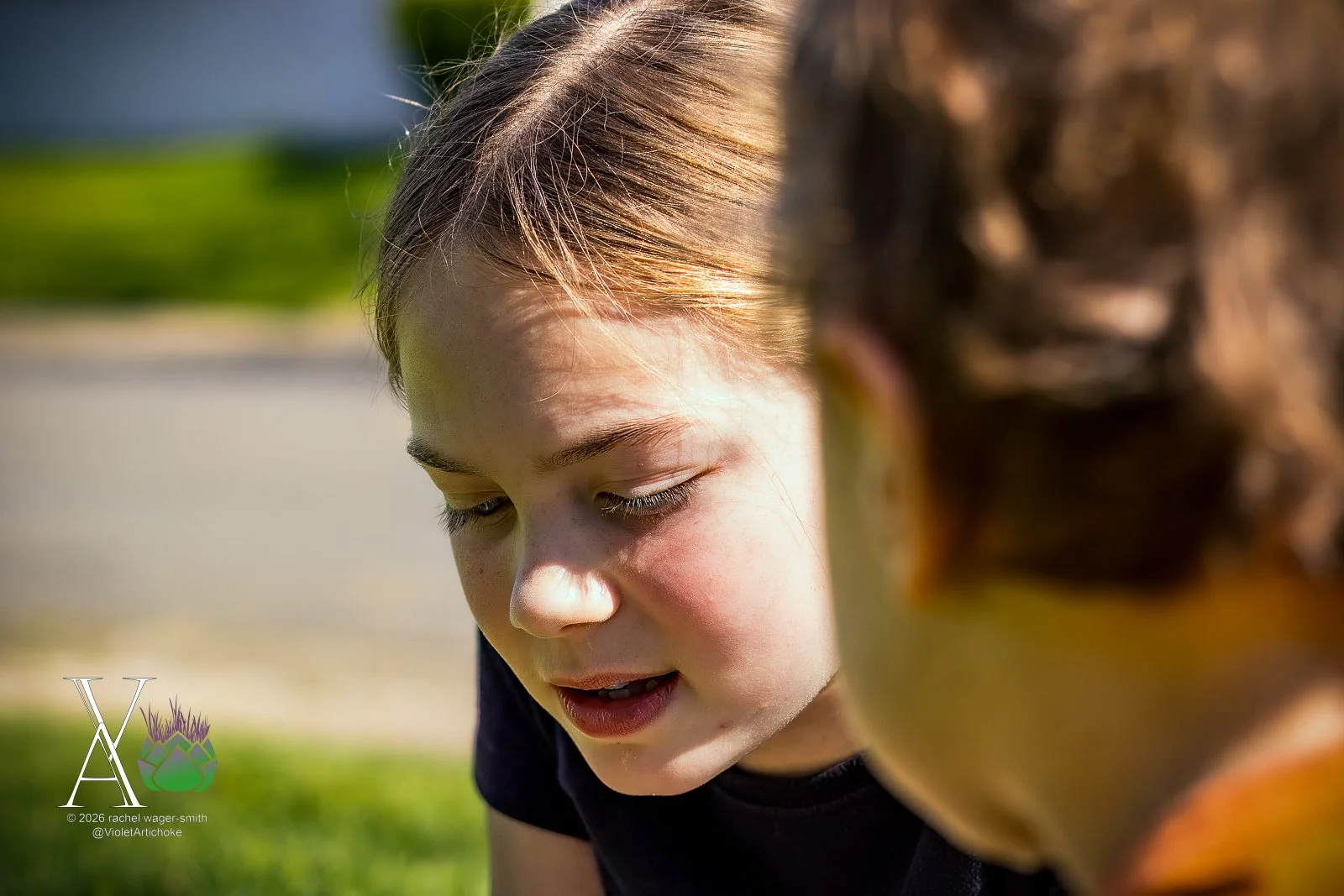 Girl on Lawn