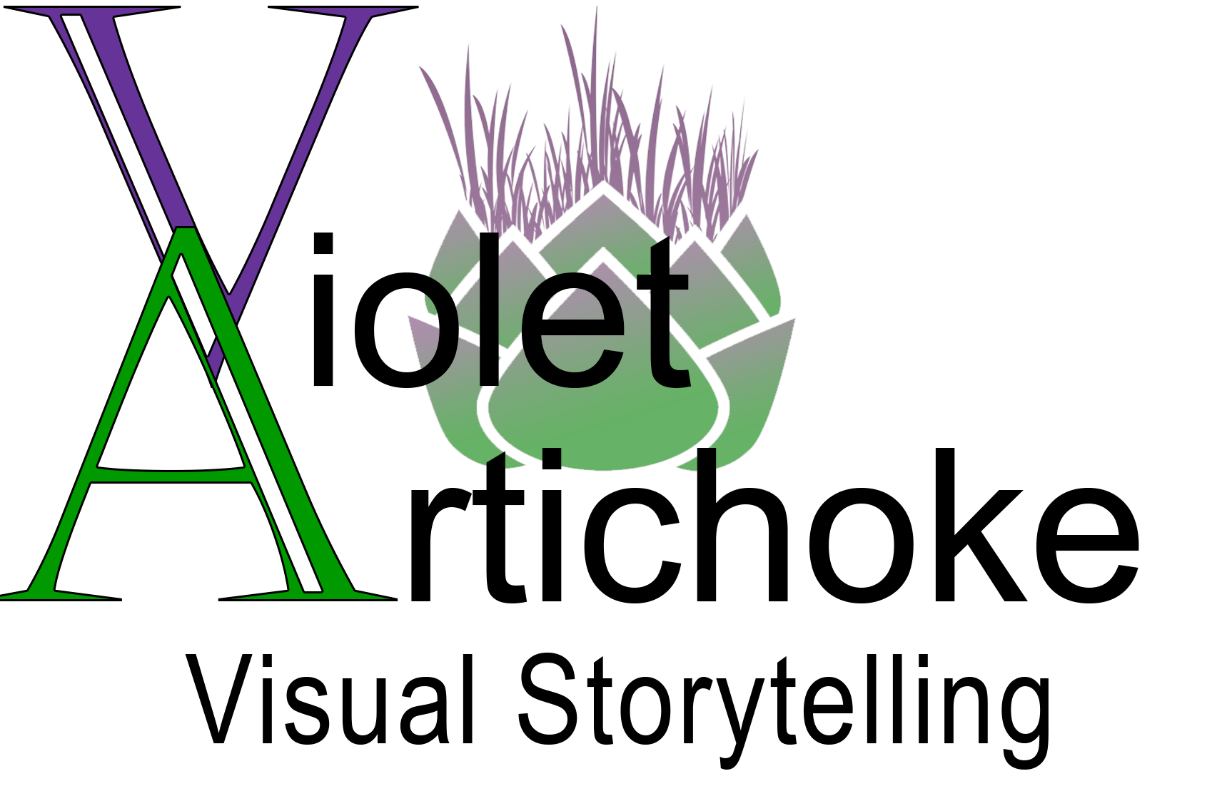 Sacramento family photographer Violet Artichoke Visual Storytelling header logo