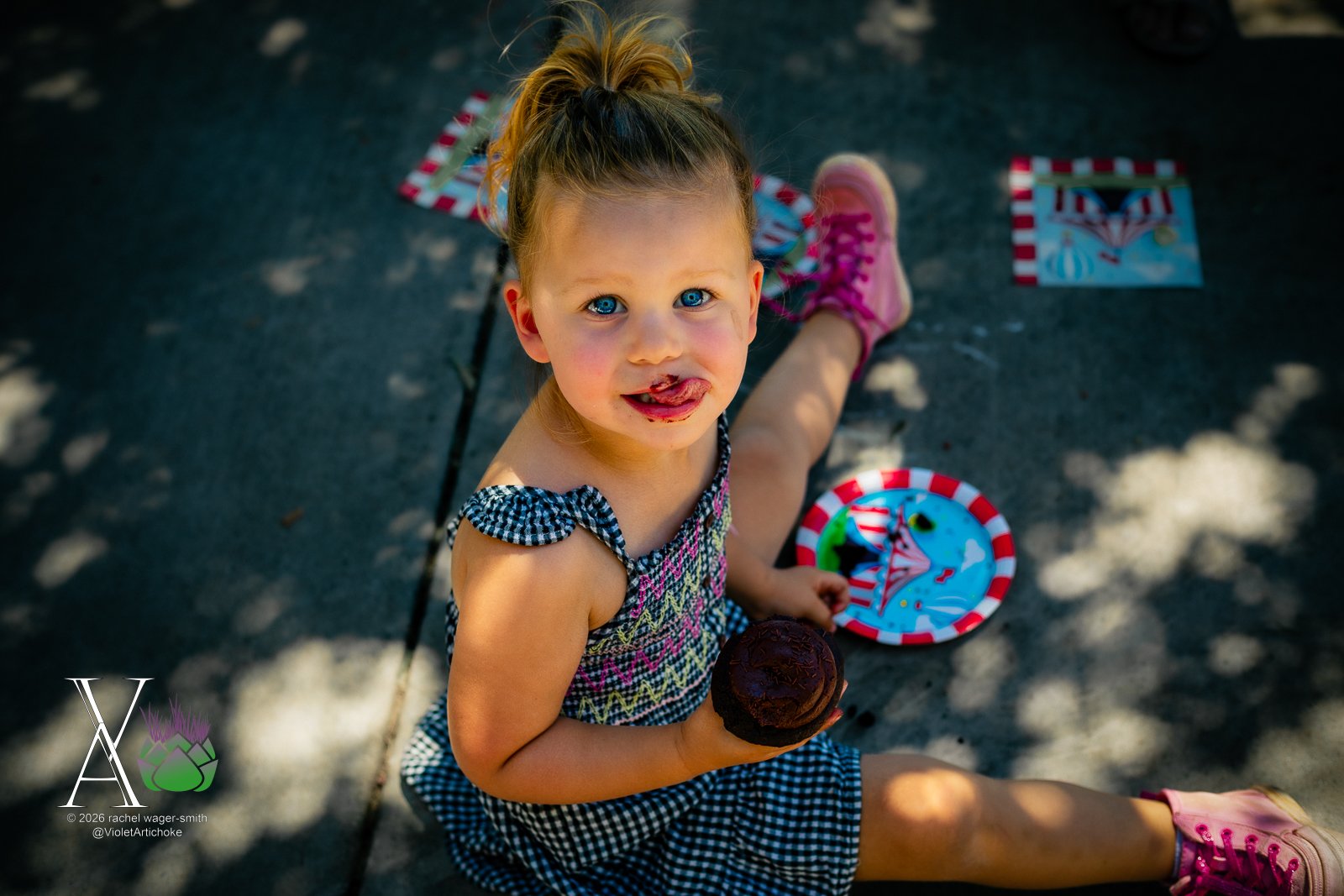 Young Girl Eats Cupcake