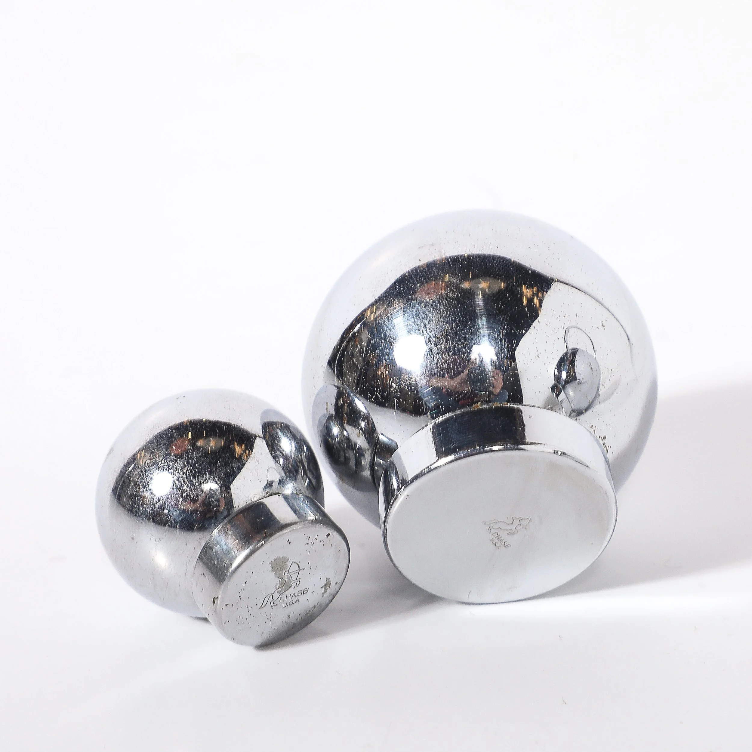 Art Deco Chrome Pancake Corn Set Blue Tray by Russel Wright for Chase - High Style Deco 10.jpg