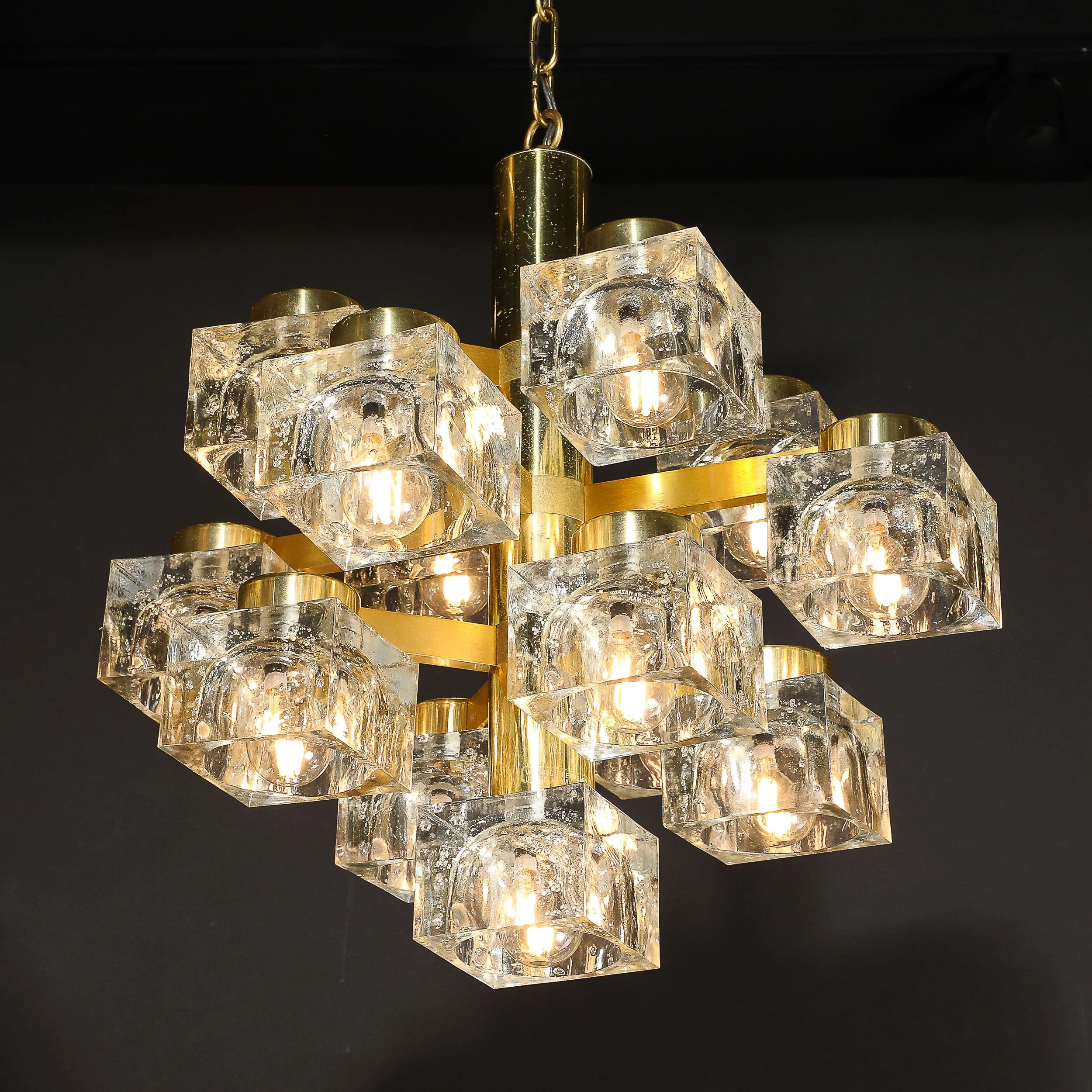 Mid-Century Modern Brass & Cube Glass Chandelier by Sciolari - High Style Deco 18.jpg