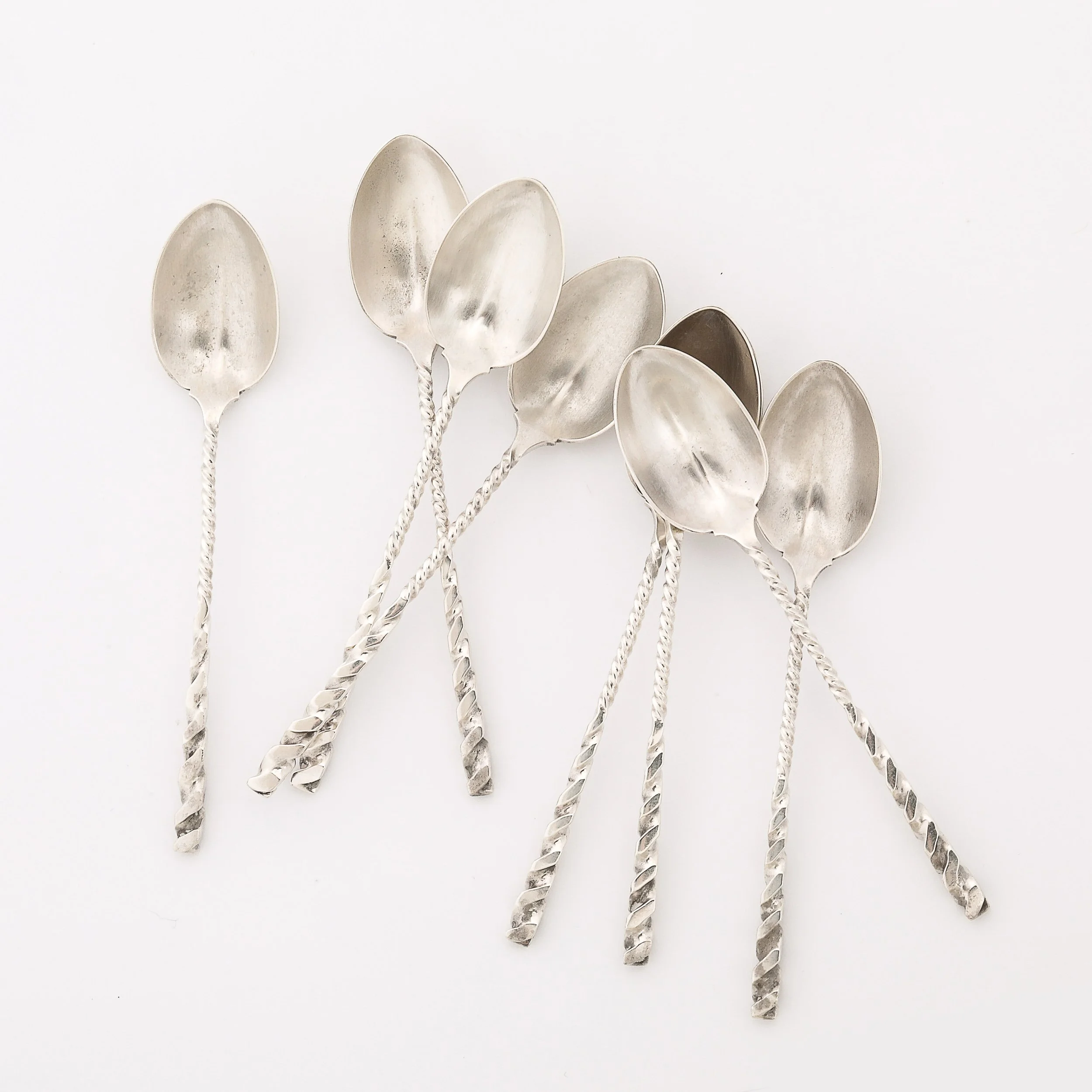 Set of 8 Arts & Crafts Sterling Silver Tea Spoons signed Whiting Manufacturing - High Style Deco 4.jpg