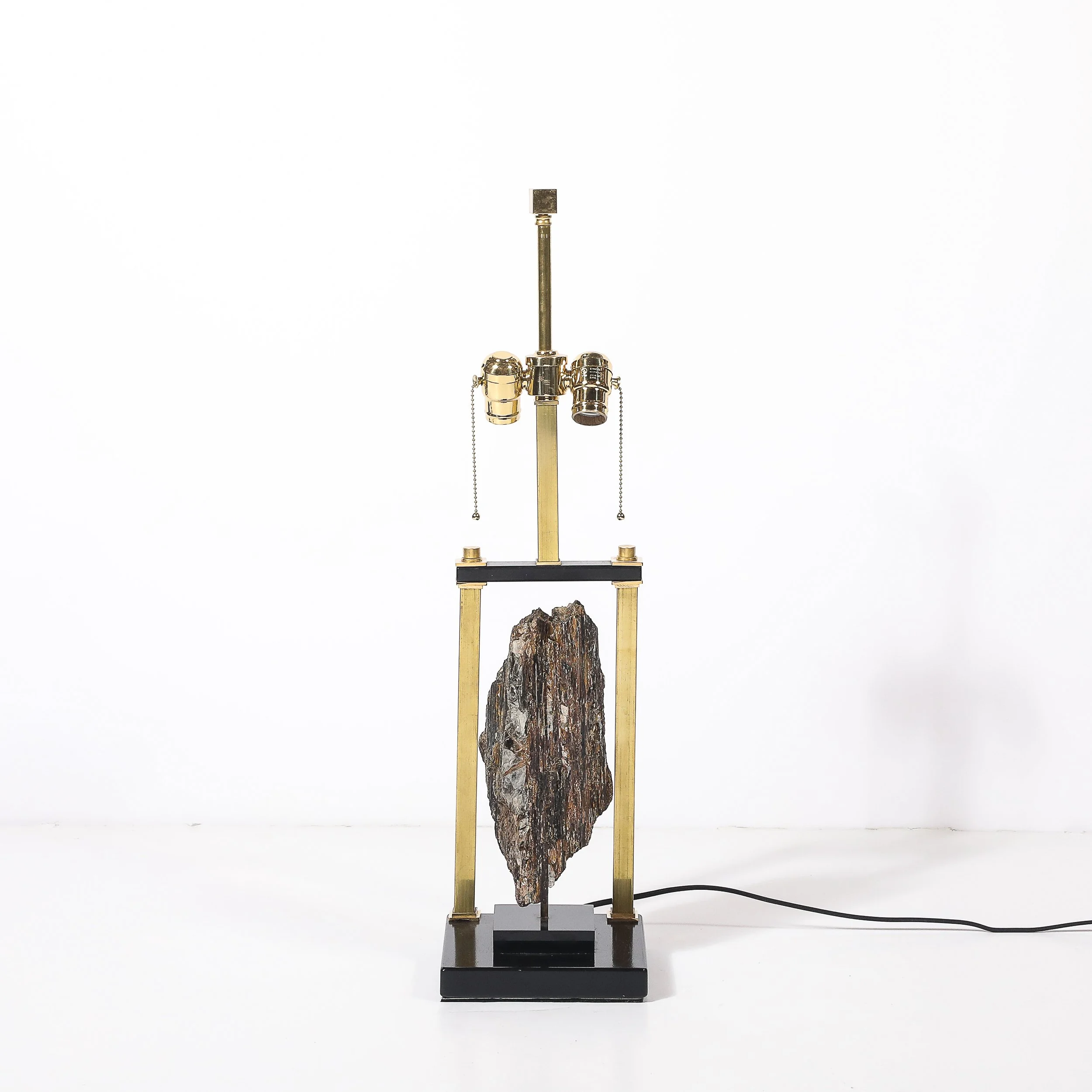 Mid-Century Rectilinear Black Lacquer & Brass Pyrite Specimen Table Lamp - High Style Deco 2.jpg
