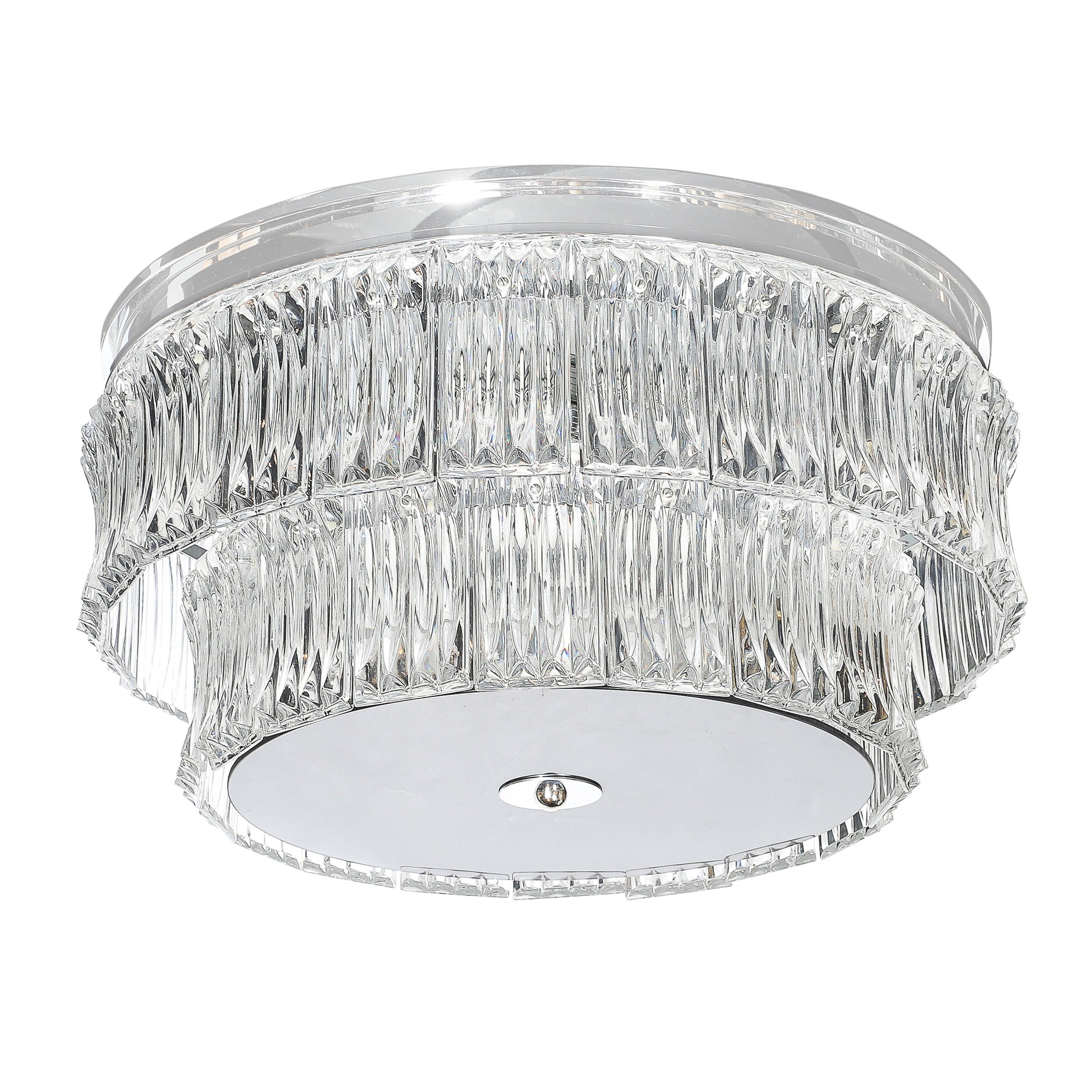 Mid-Century 2-Tier Transparent Murano Glass Flush-Mount w: Smoked Glass Diffuser - High Style Deco.jpg