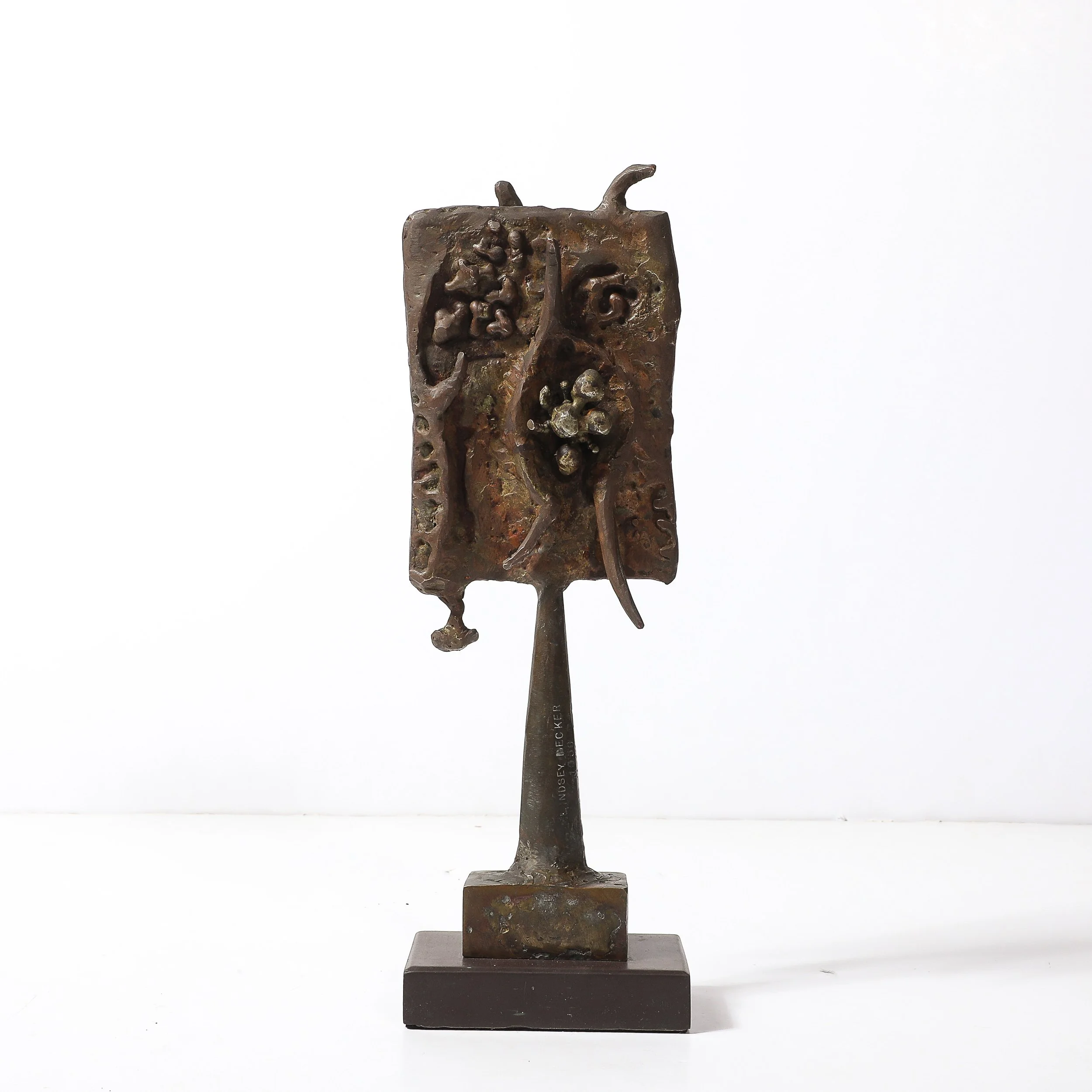 Brutalist Iron & Steel Sculpture Entitled "Reliquary" Signed Lindsey Decker - High Style Deco 1.jpg