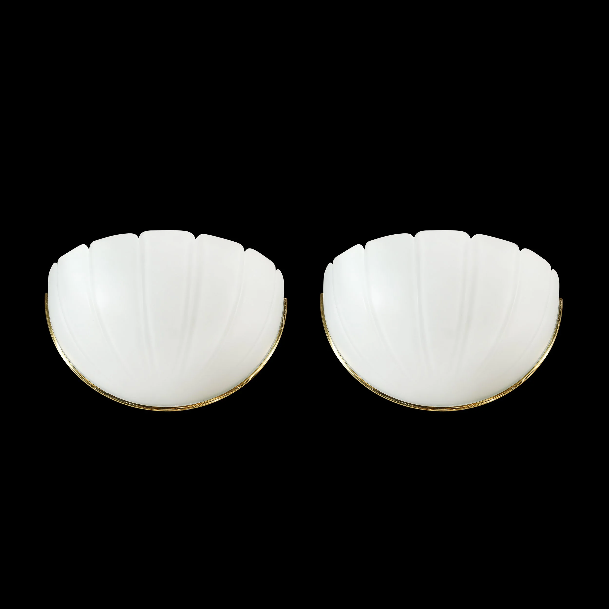 Mid-Century Scalloped Molded & Frosted Glass Sconces signed Glashütte Limburg - High Style Deco 1.jpg