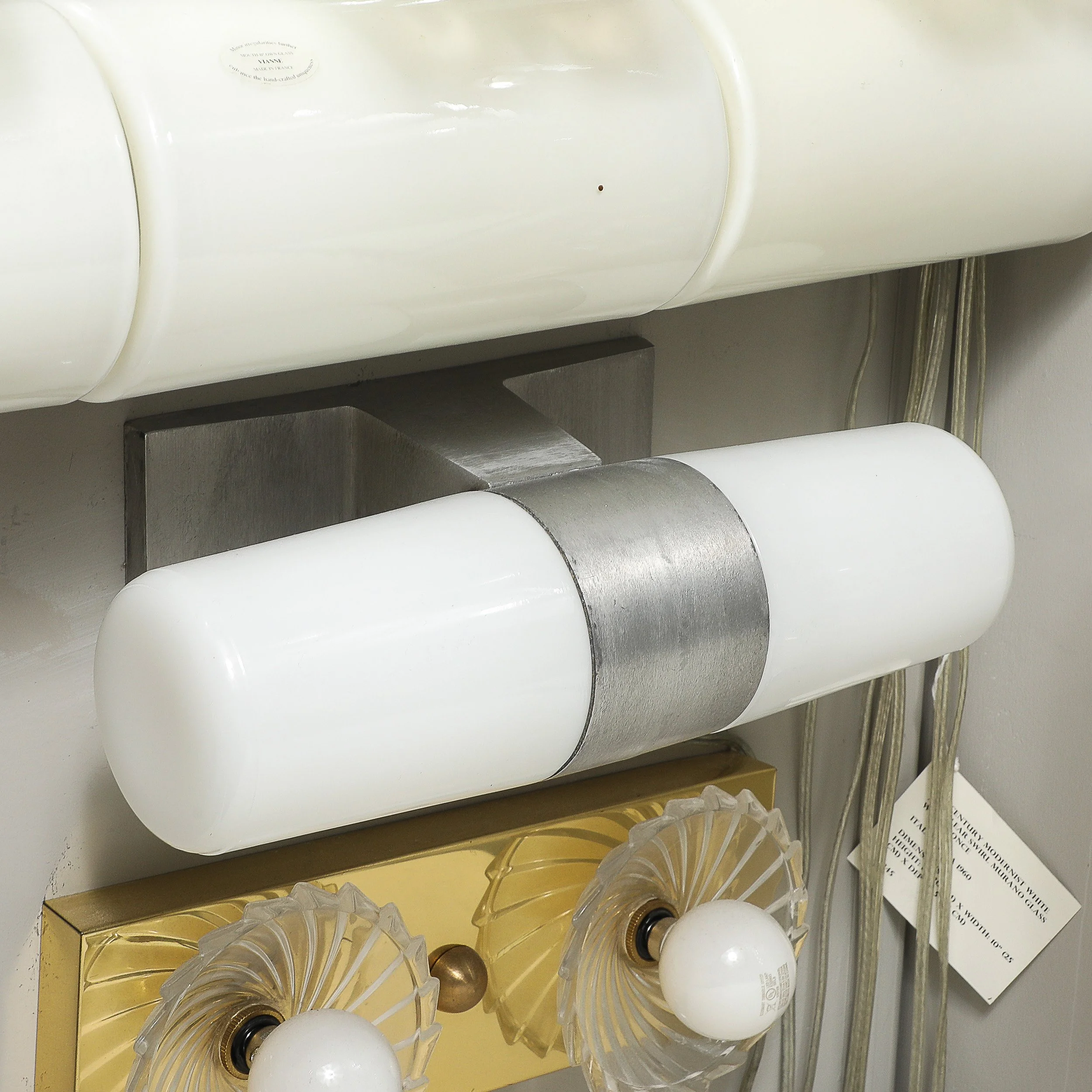 Mid-Century Milk Glass & Brushed Aluminum Cylindrical Vanity Light by Paul Mayen - High Style Deco 4.jpg