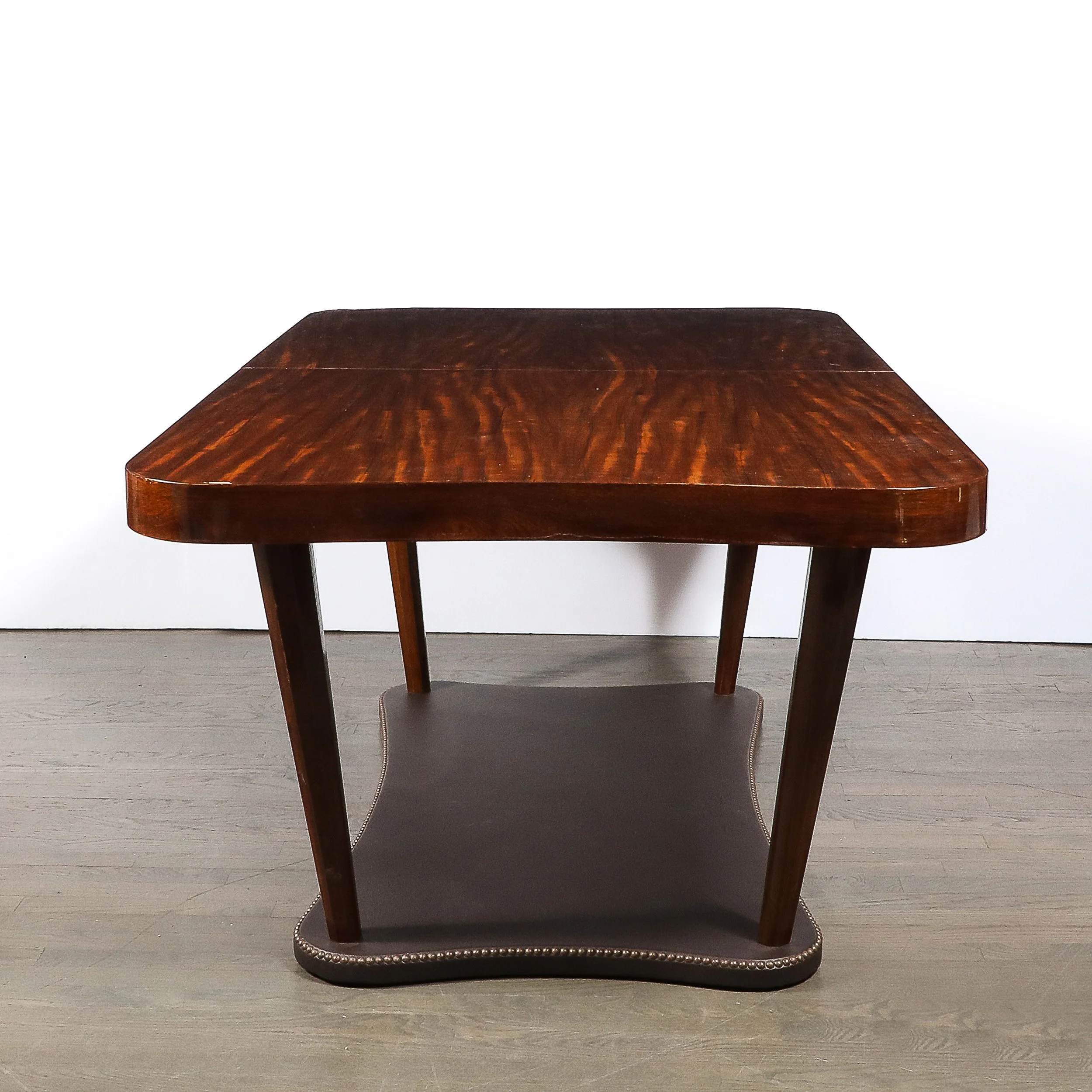 Art Deco Extendable Paldao Series Walnut & Leather Dining Table by Gilbert Rohde - High Style Deco 17.jpg