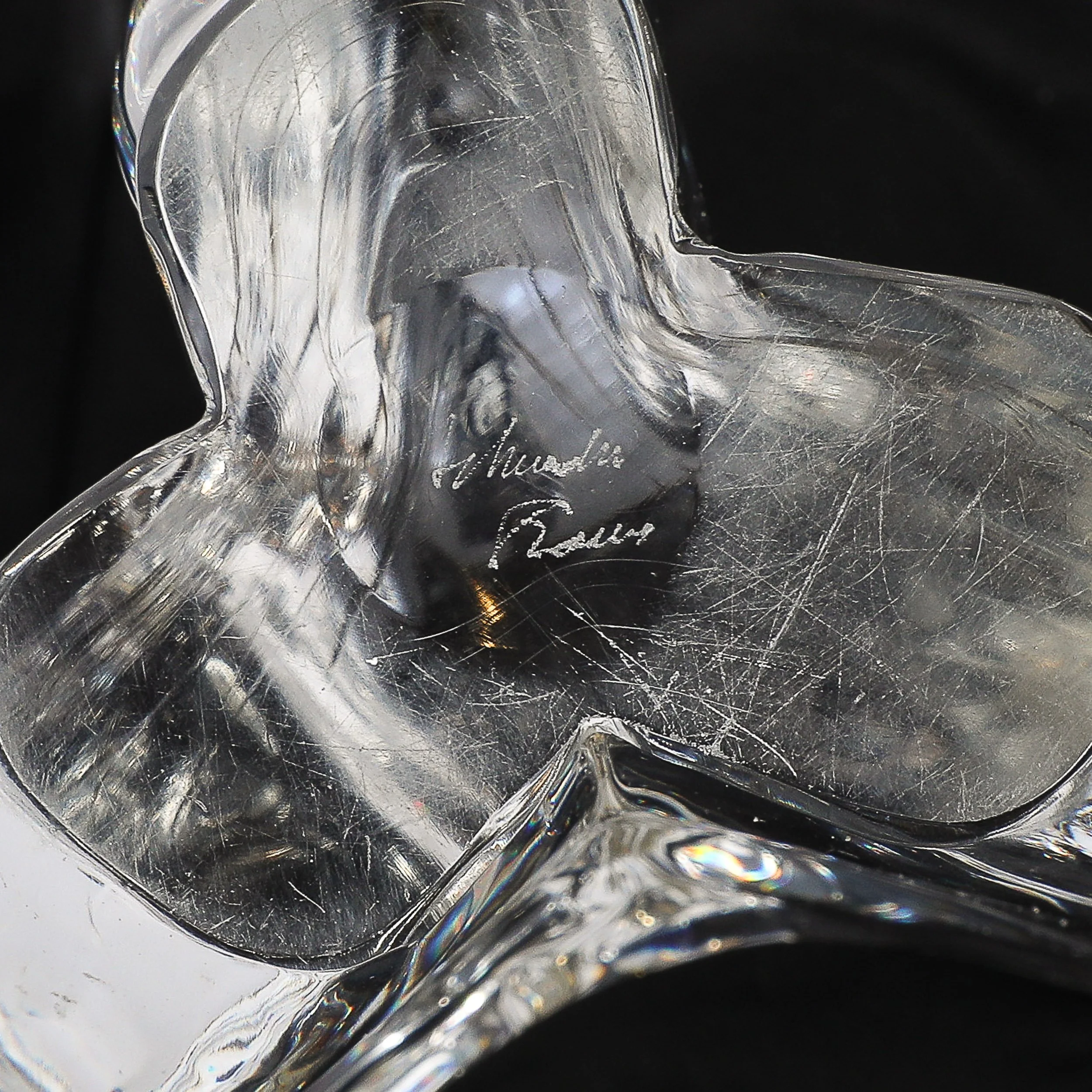 Pair of Mid-Century Amorphic Crystal & Brass 3 Arm Candelabra Signed Schneider - High Style Deco 8.jpg