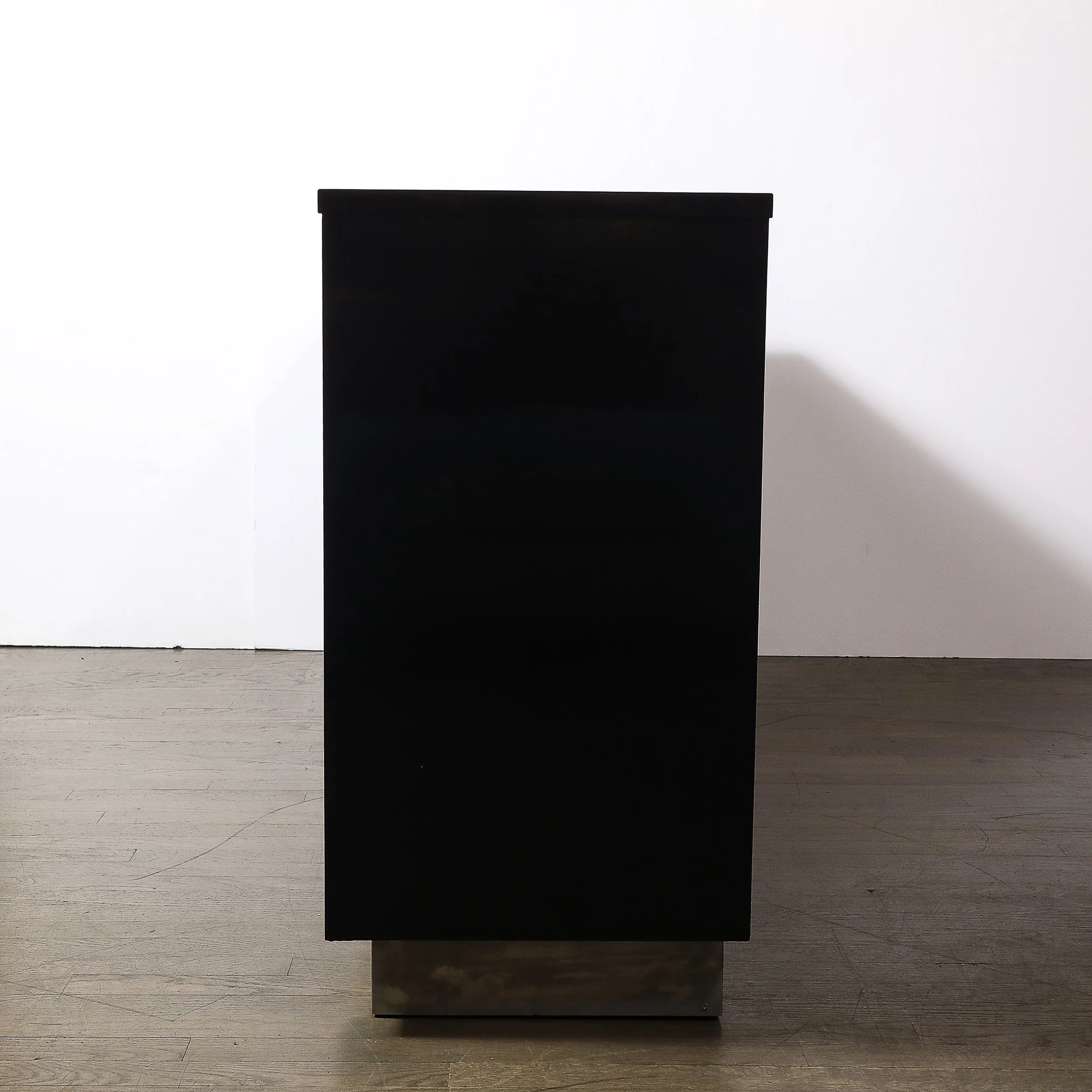 Art Deco Machine Aged Ebonized Walnut & Aluminum Sideboard by Walter Dorwin - High Style Deco 10.jpg