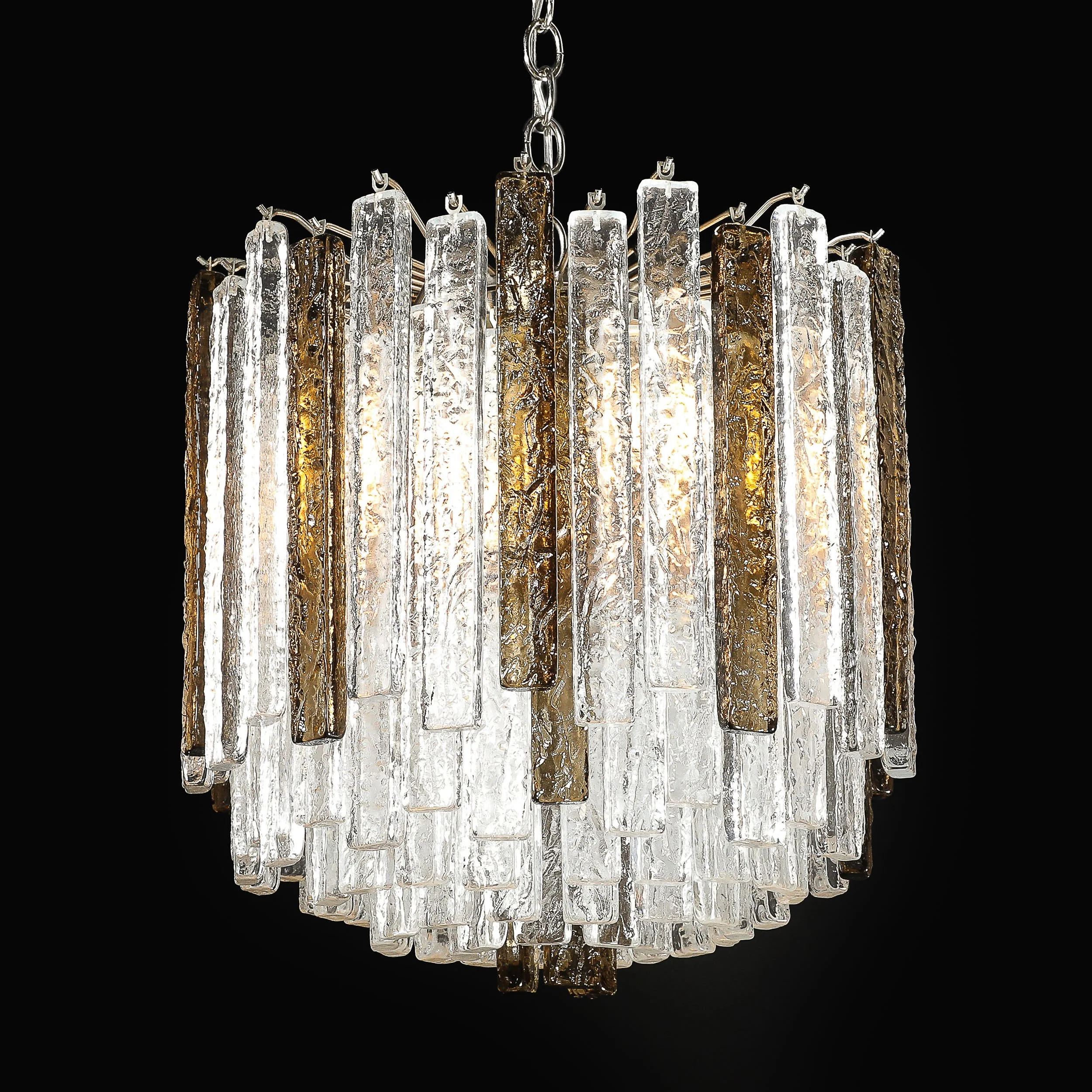 Pair of Mid-Century Modernist Hand-Blown Mottled Murano Glass Pendants by Venini - High Style Deco 31.jpg