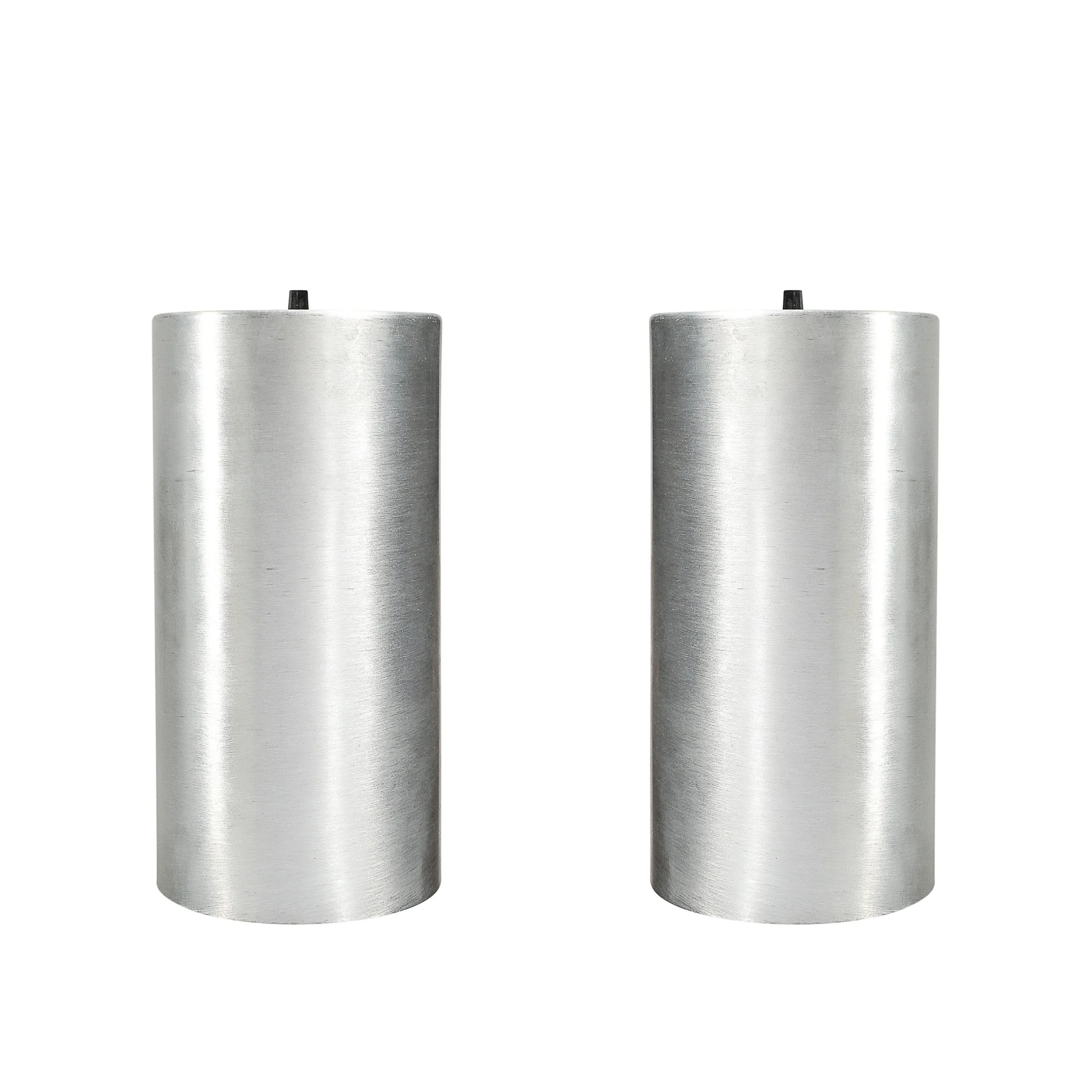 Mid-Century Modernist Brushed Aluminum Cylindrical Sconces by Lightolier - High Style Deco 5.jpg