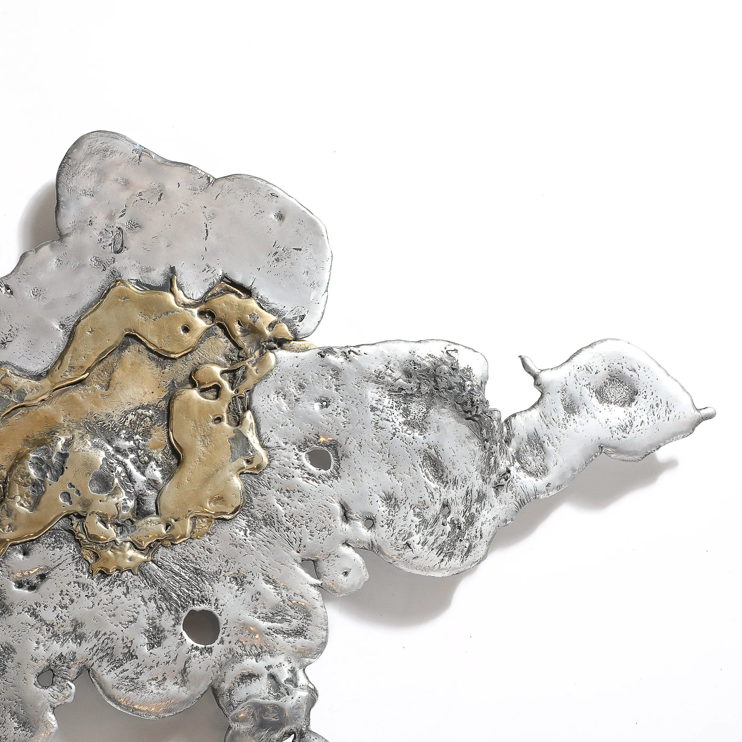 Mid-Century Brass & Aluminum Splash Molten Wall Sculpture Signed Silas Seandel - High Style Deco 1.jpg