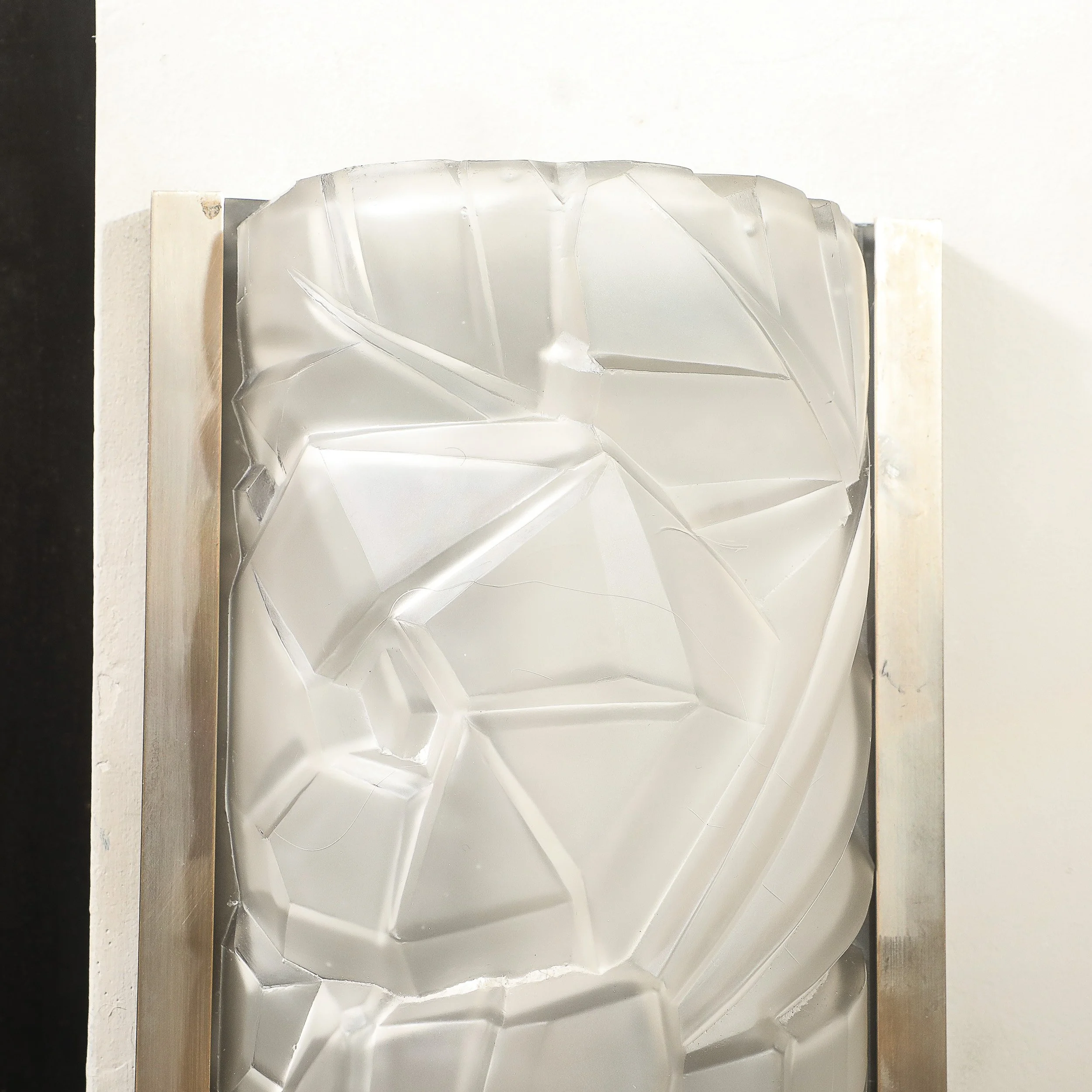 Art Deco Molded & Frosted Glass w: Abstract Cubist Geometric Motif Sconces - High Style Deco 13.jpg