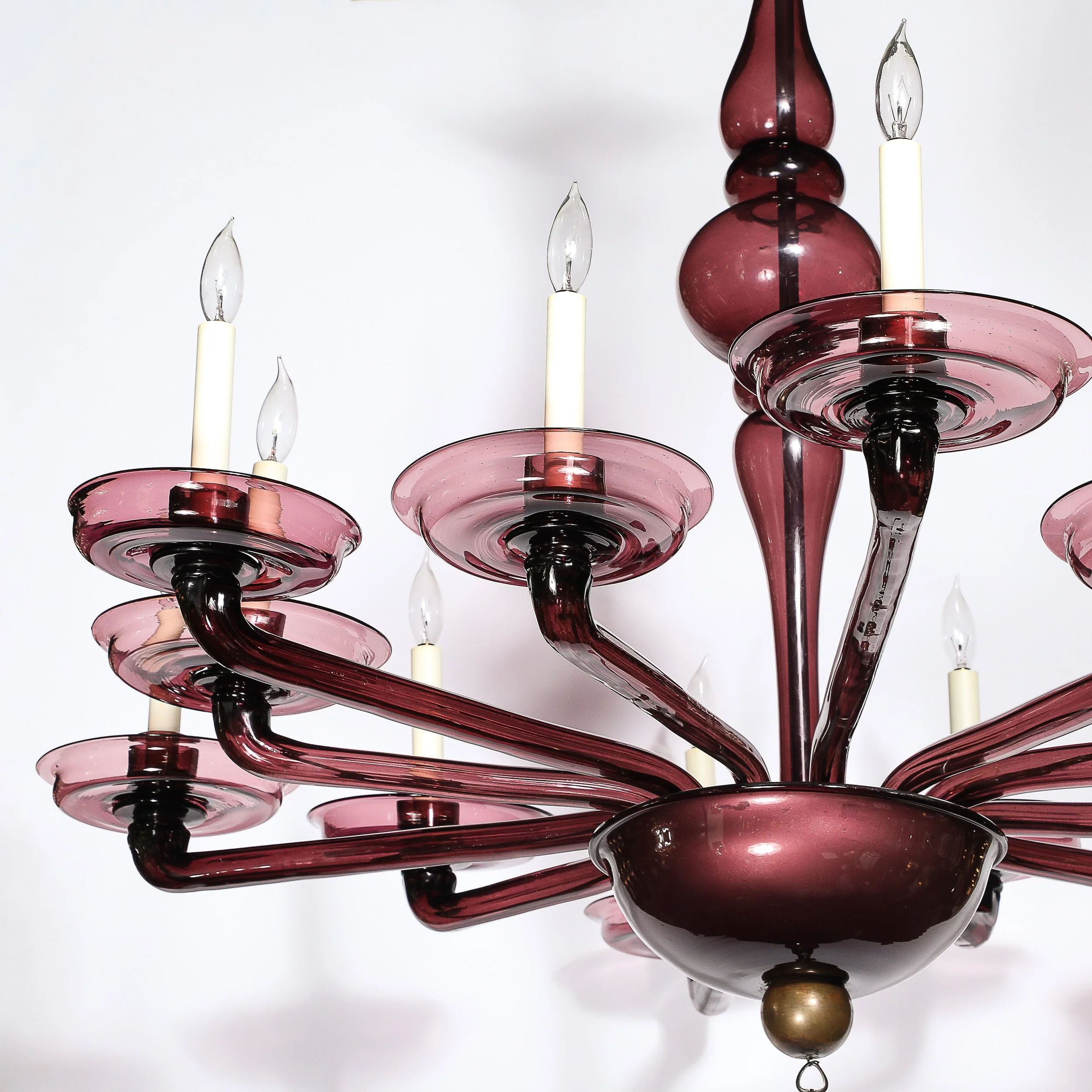 Modernist Hand-Blown Classical Amethyst Murano Glass Chandelier by Lorin Marsh - High Style Deco 12.jpg