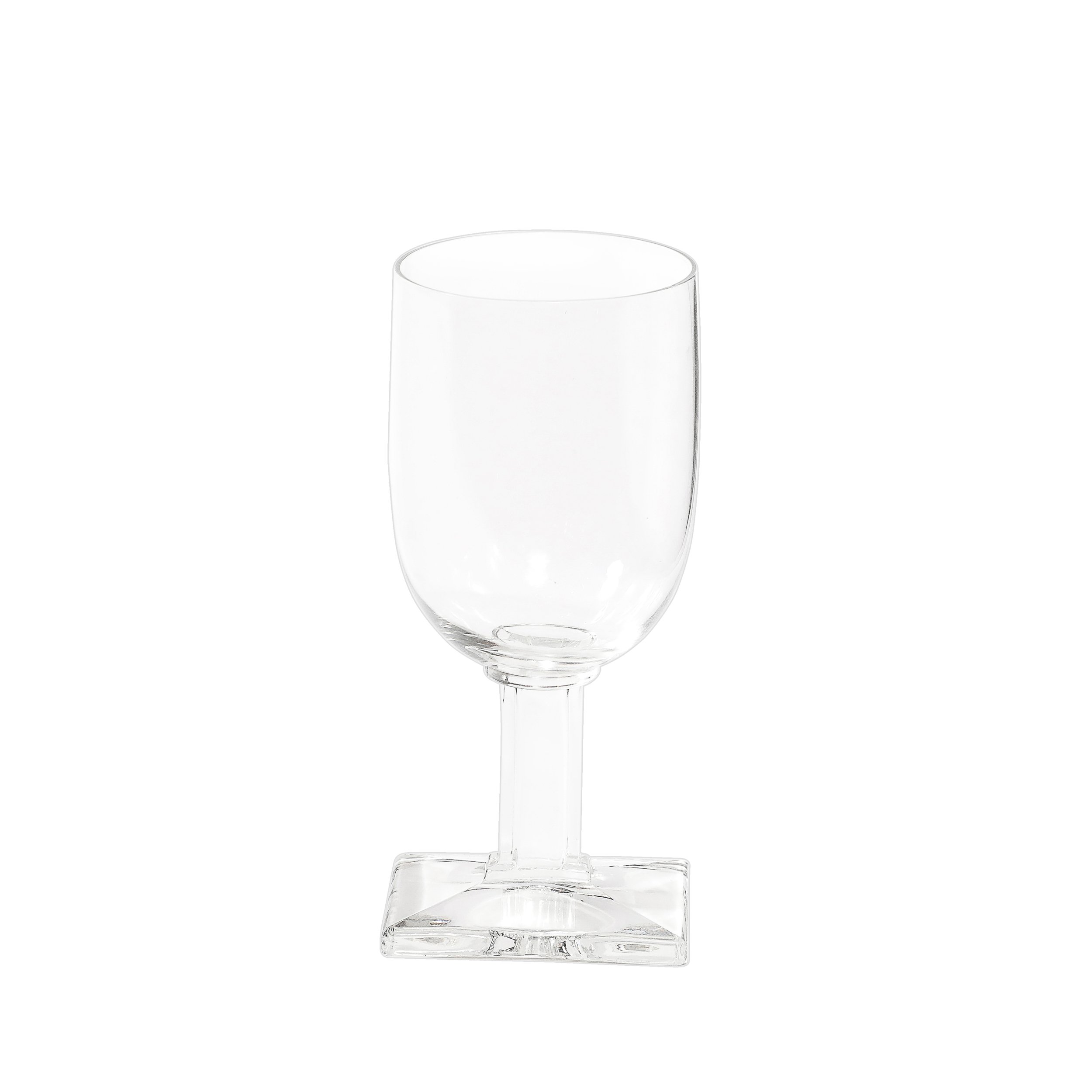 Set of Eight Art Deco Style Rectangular Base Stemmed Drinking Glasses - High Style Deco 1.jpg