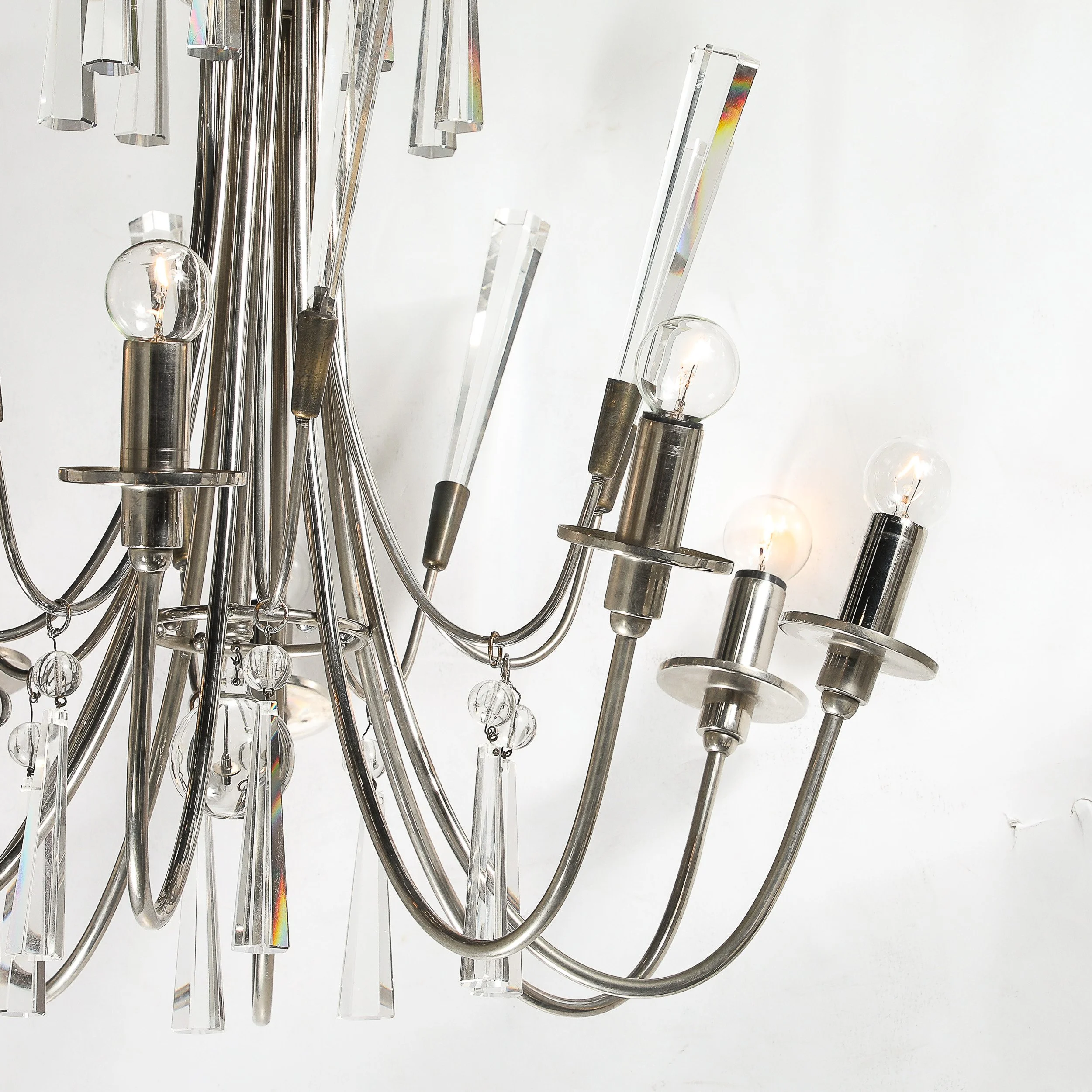Mid-Century Modernist Eight Arm Chandelier in Cut Crystal & Polished Nickel - High Style Deco 4.jpg