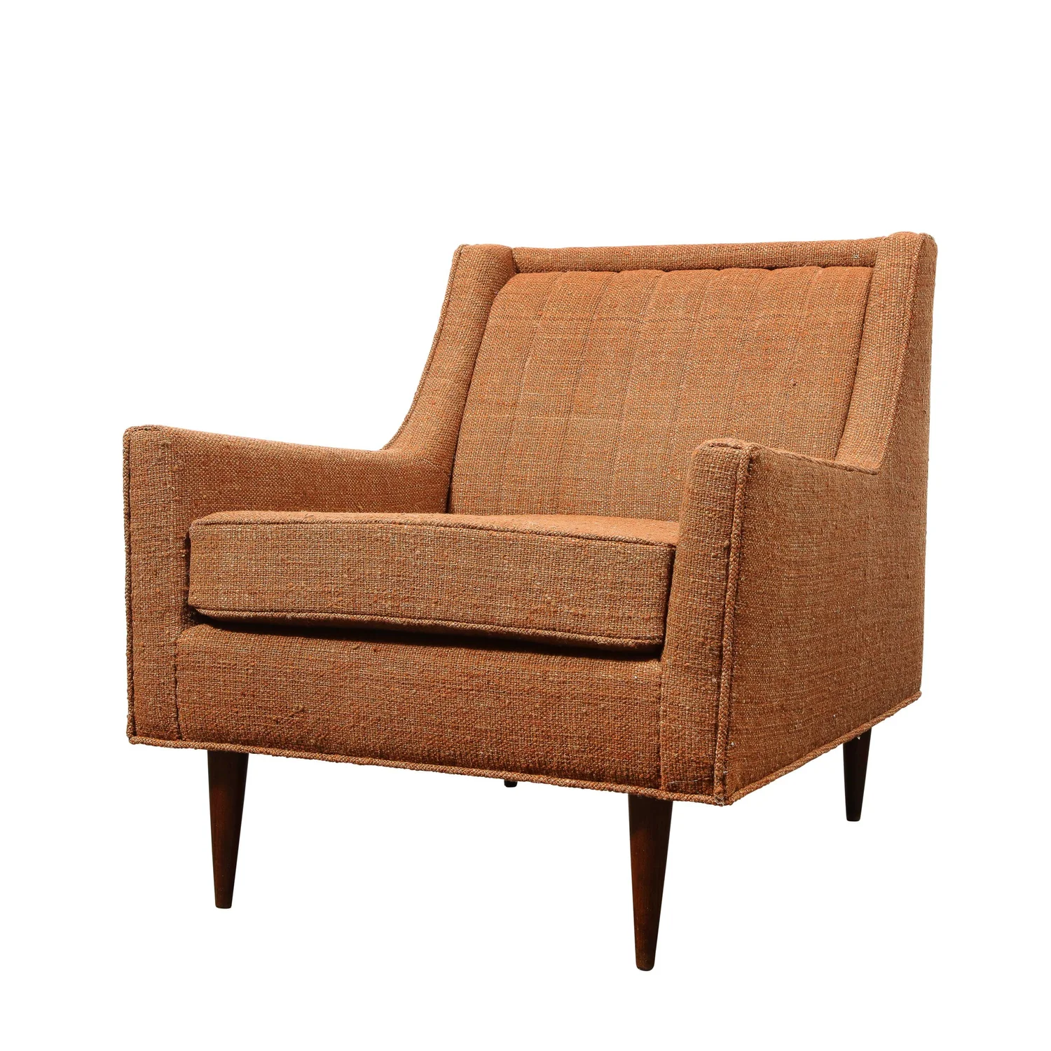 Mid Century Reupholster Leather Chair Diy Mid-Century Channel Back