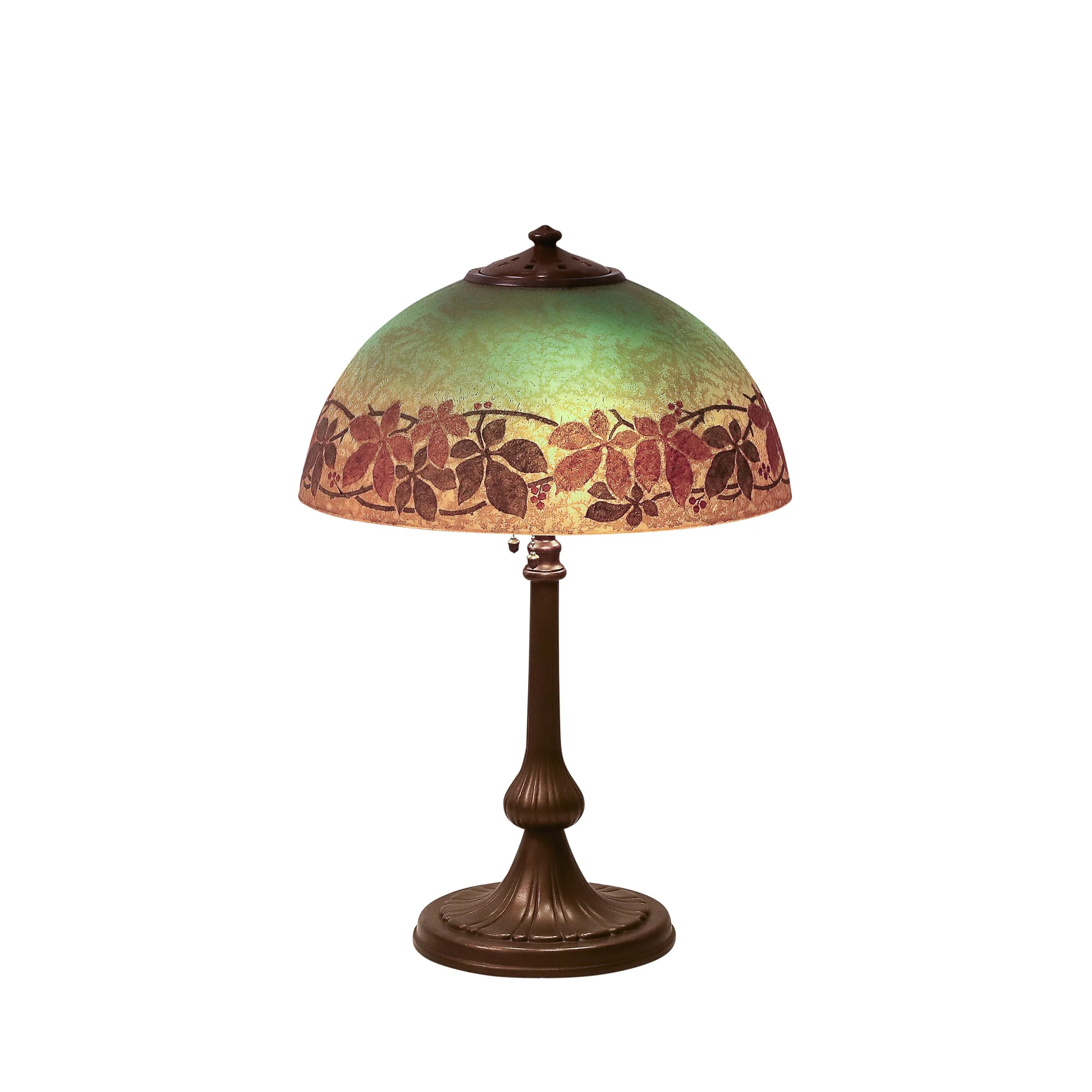 Acid Etched Table Lamp with Oil Rubbed Bronze Base signed Handel - High Style Deco.jpg