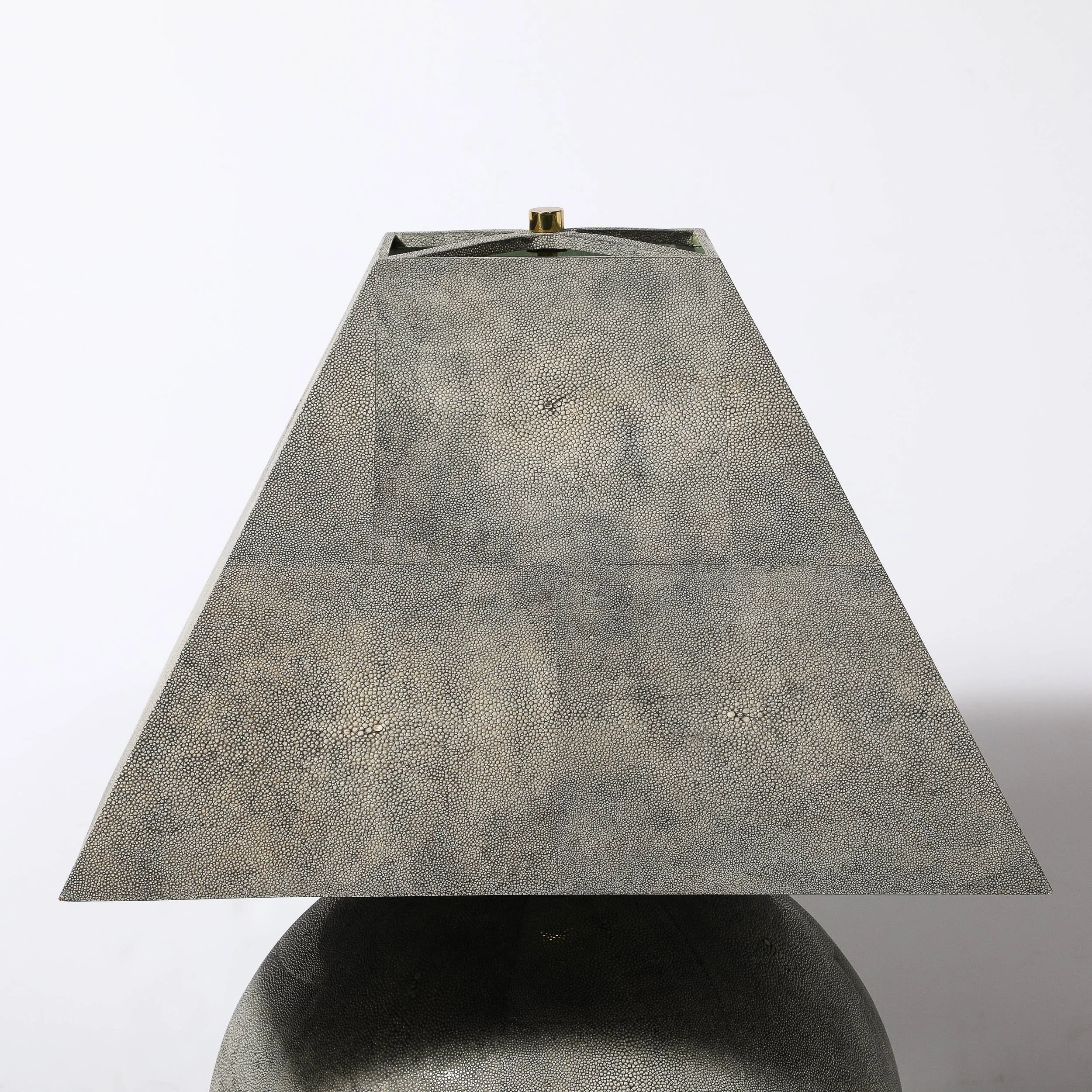 Mid-Century Modernist Tessellated Shagreen Geometric Table Lamp by Karl Springer - High Style Deco 16.jpg