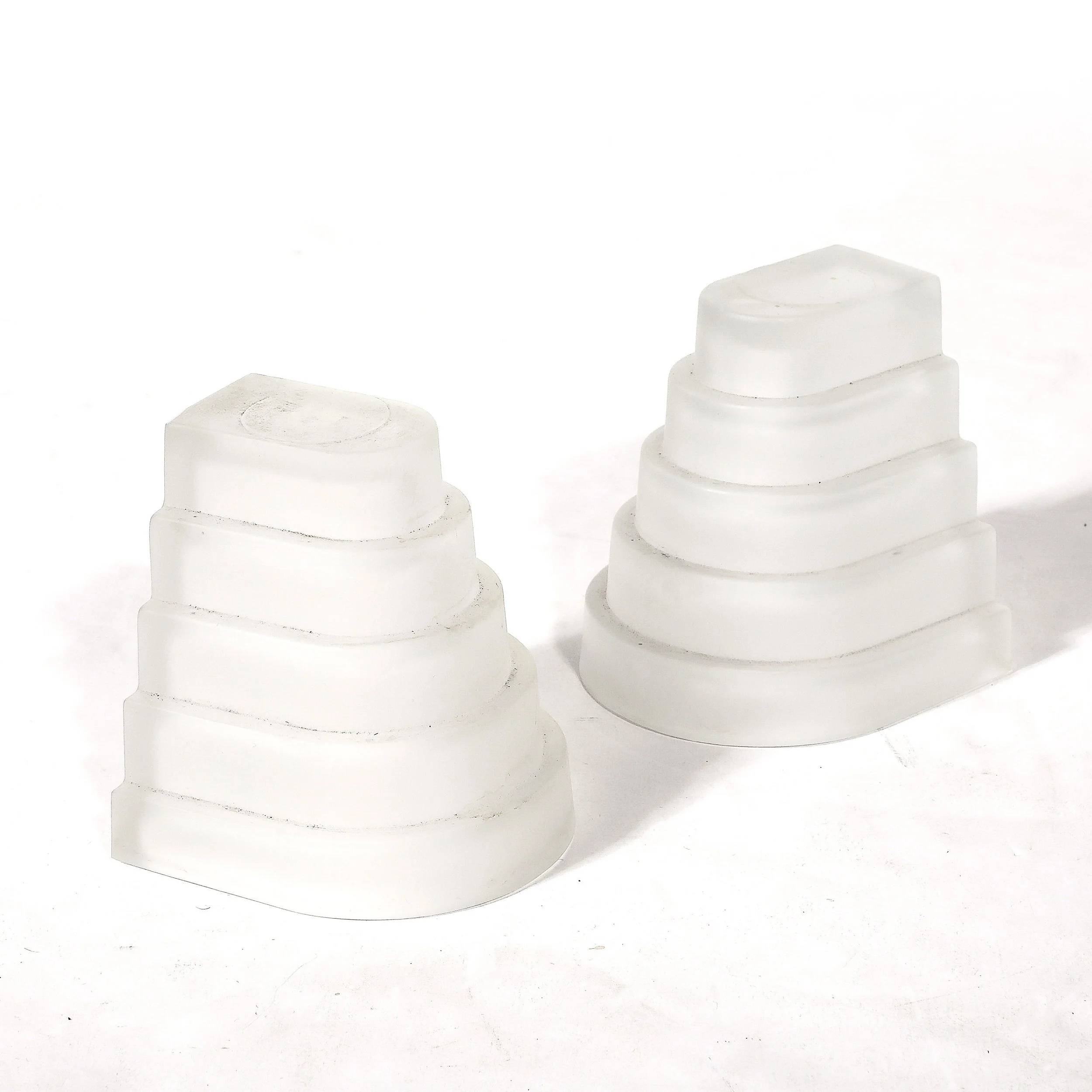 Art Deco Skyscraper Style Molded and Frosted Glass Bookends - High Style Deco 5.jpg