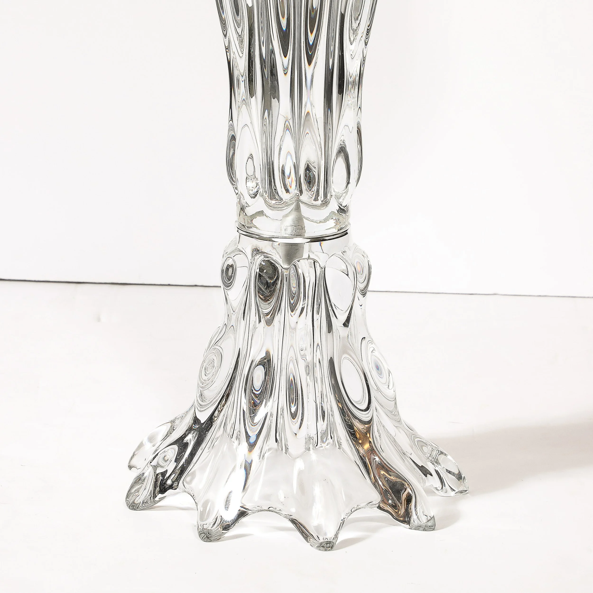 Mid-Century Modernist Sculptural Splash Form Crystal Table Lamp by Art Vannes - High Style Deco 7.jpg