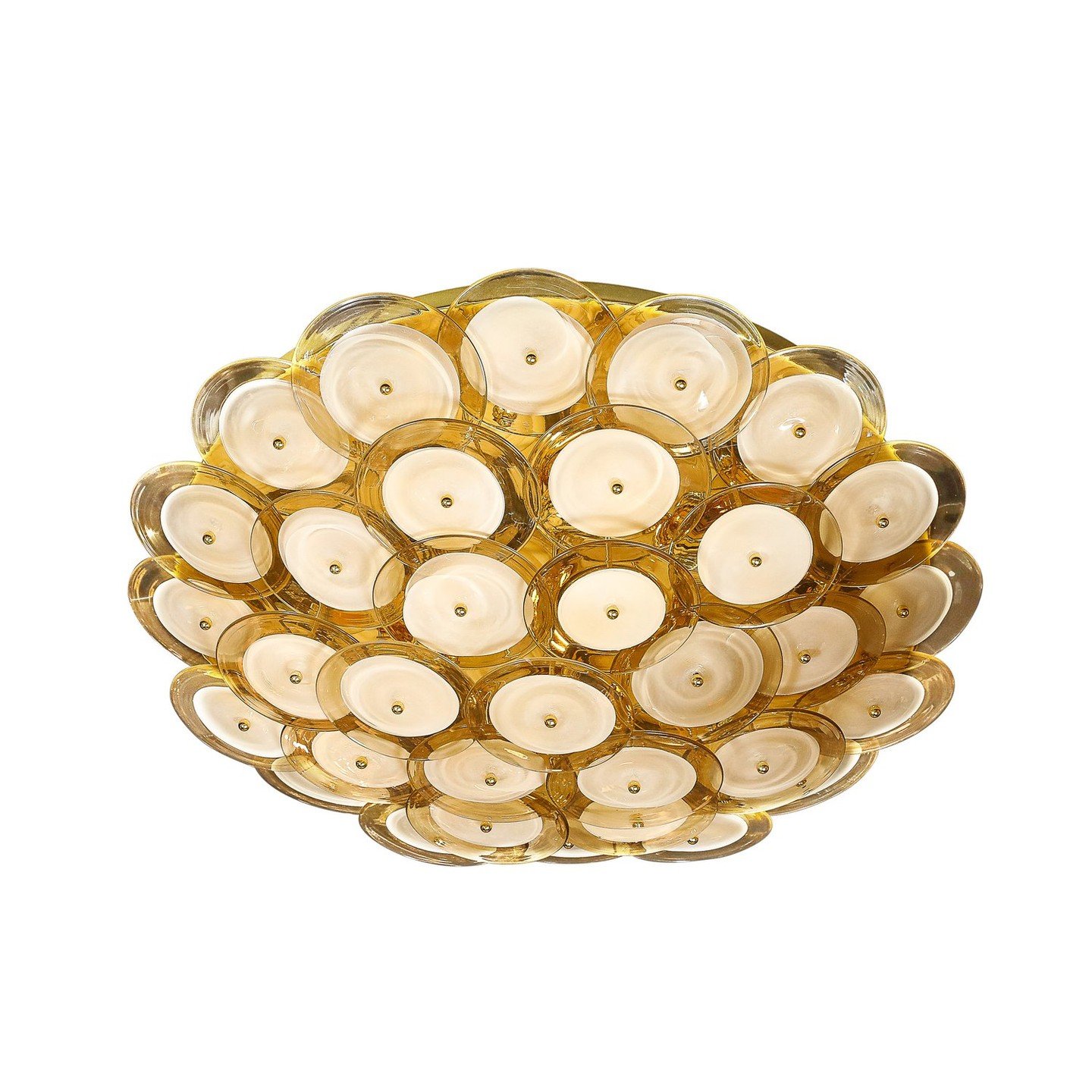 Flush Mount Murano Disc Chandelier in Smoked Topaz with Brass Base

Italy, 21st Century

Dimensions:

Height: 7&rdquo; (18 cm) x Diameter: 31&rdquo; (79 cm)
.
.
.
.
.
.
#antiquefurniture
#vintagefurniture
#antiques
#furniturelovers
#antiquehome
#midc