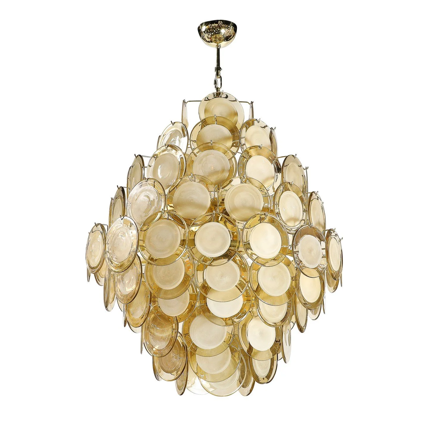 Modernist 10-Tier Handblown Topaz Murano Glass Disc Chandelier w/ Brass Fittings

Italy, 21st Century

Dimensions: 

Height: 48 in (121.92 cm) x Diameter: 32 in (81.28 cm)

Body Height: 38"
.
.
.
.
#muranoglass
#madeinitaly
#interiordesign
#inte