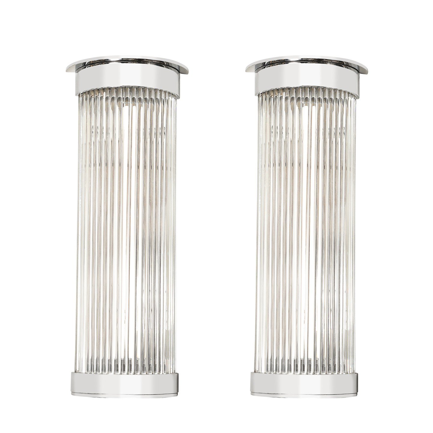 Pair of Art Deco Style Glass Rod Sconces in Chrome Fittings

American, 20th Century

Dimensions: 

Height: 26 in (66.04 cm) x Width: 8.5 in (21.59 cm) x Depth: 5 in (12.7 cm)
.
.
.
.
.
#artdecolighting
#artdecofurniture
#vintagelight
#interiordecorat