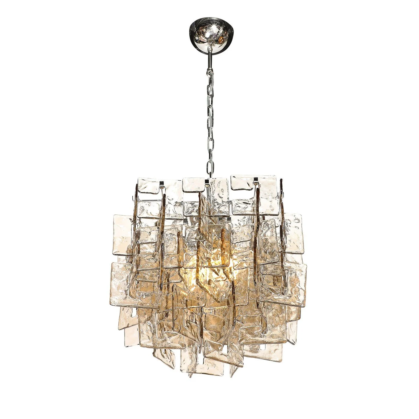 Modernist Hand-Blown Murano Mottled &amp; Smoked Interlocking Glass Chandelier

Italy, 21st Century

Dimensions:

Overall Height: 42 in (106.68 cm) - Body Height: 18" x Width: 20 in (50.8 cm) x Depth: 20 in (50.8 cm)
.
.
.
.
.
#muranoglass
#luxu