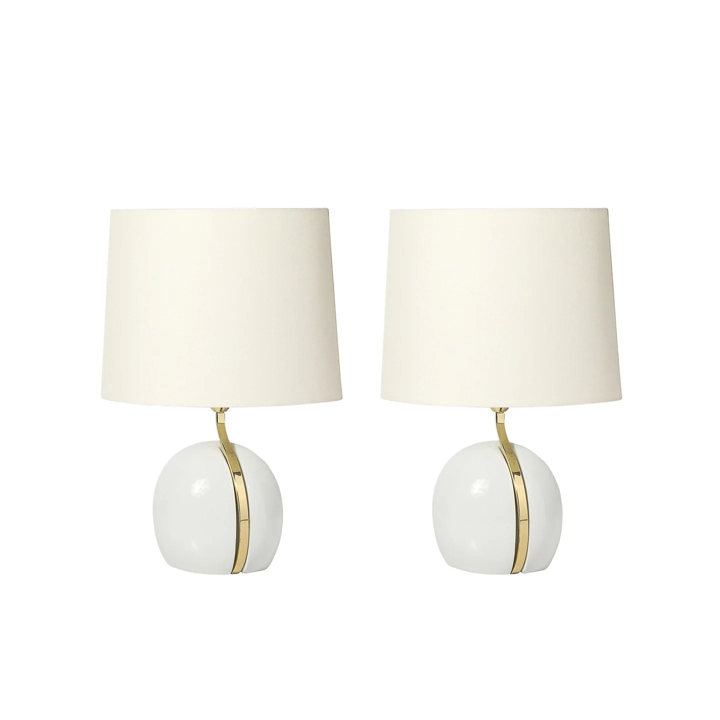 Mid-Century White Ceramic &amp; Polished Brass Sculptural Table Lamps by Lumi Murano

Italy, Circa 1980

Dimensions: 

Height: 22.25 in (56.52 cm) x Width: 15 in (38.1 cm) x Depth: 8 in (20.32 cm)

Creator: Lumi (Maker)
.
.
.
.
#vintagetablelamps
#ta