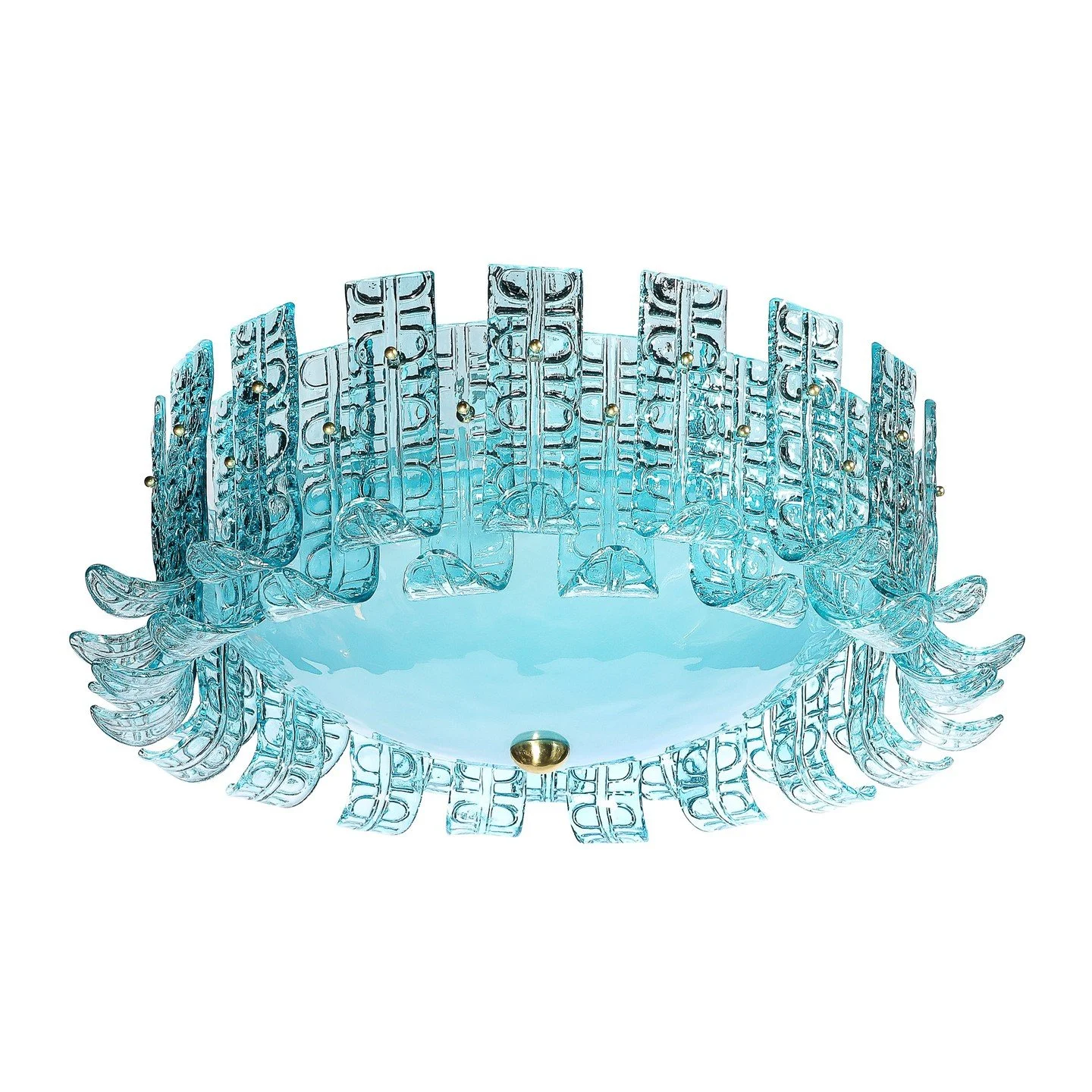 Modernist Hand-Blown Aquamarine Murano Glass Chandelier with Frosted Diffuser

Italy, 21st Century

Dimensions: 

Overall Height: 16 in (40.64 cm) x Diameter: 31 in (78.74 cm)

Body Height: 14"
.
.
.
.
.
#muranoglass
#interiordecoration
#interio