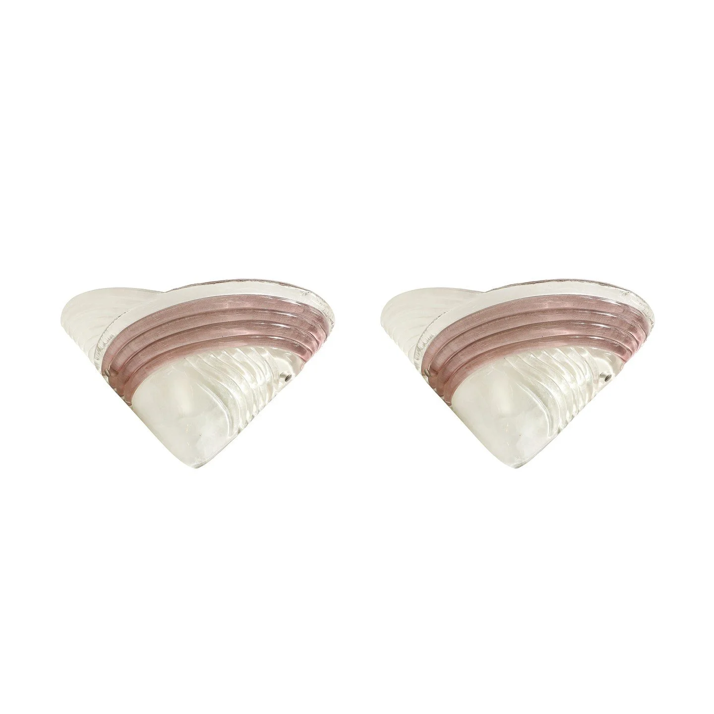 Mid-Century Hand-Blown Murano Smoked Lavender &amp; Transparent Glass Sconces

Italy, Circa 1970

Dimensions:

Height: 7.5 in (19.05 cm) x Width: 13.5 in (34.29 cm) x Depth: 6.5 in (16.51 cm)
.
.
.
.
.
#midcenturysconces
#midcenturylighting
#vintagel