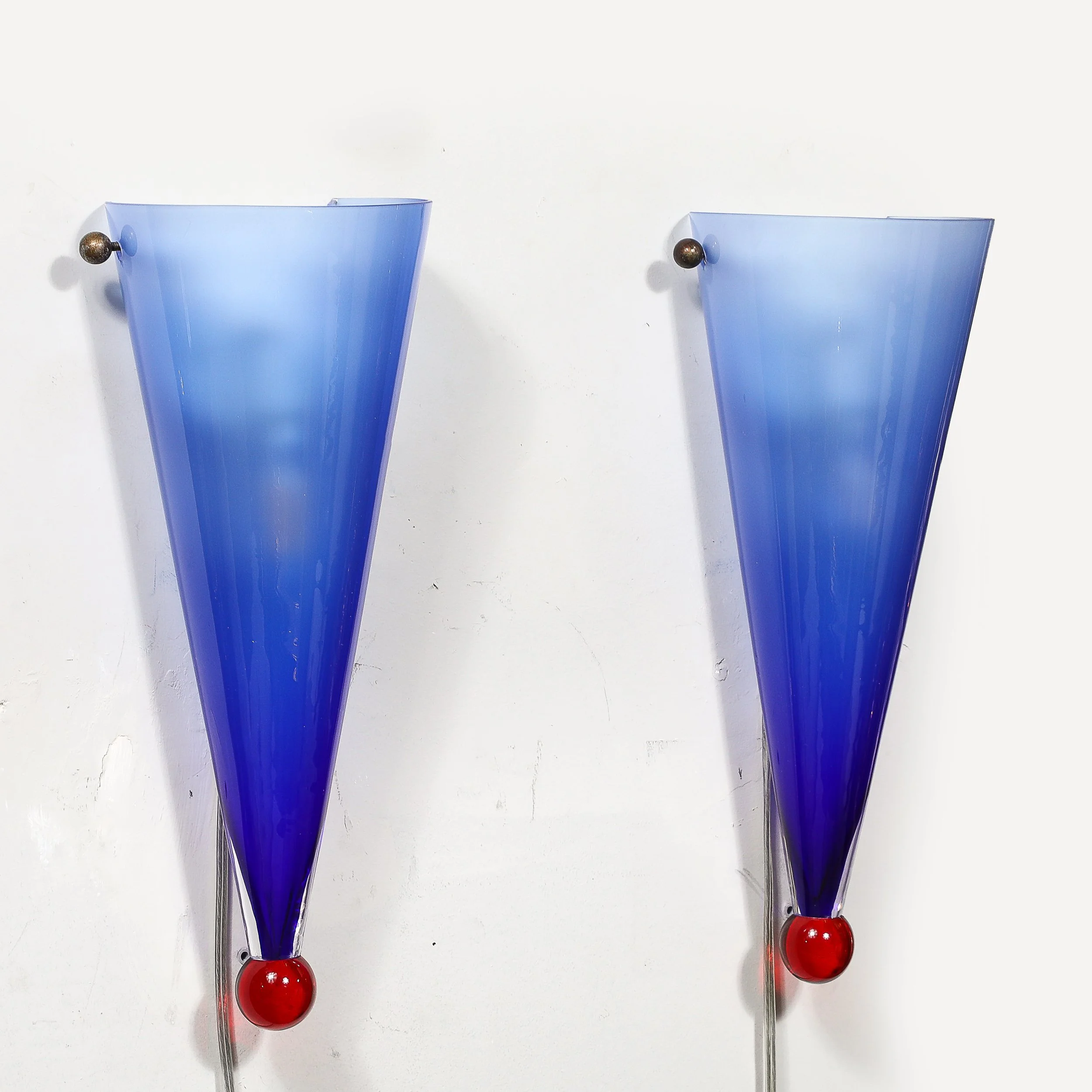 Mid-Century Hand-Blown Periwinkle Murano Glass Conical Sconces signed Cenedese - High Style Deco 14.jpg