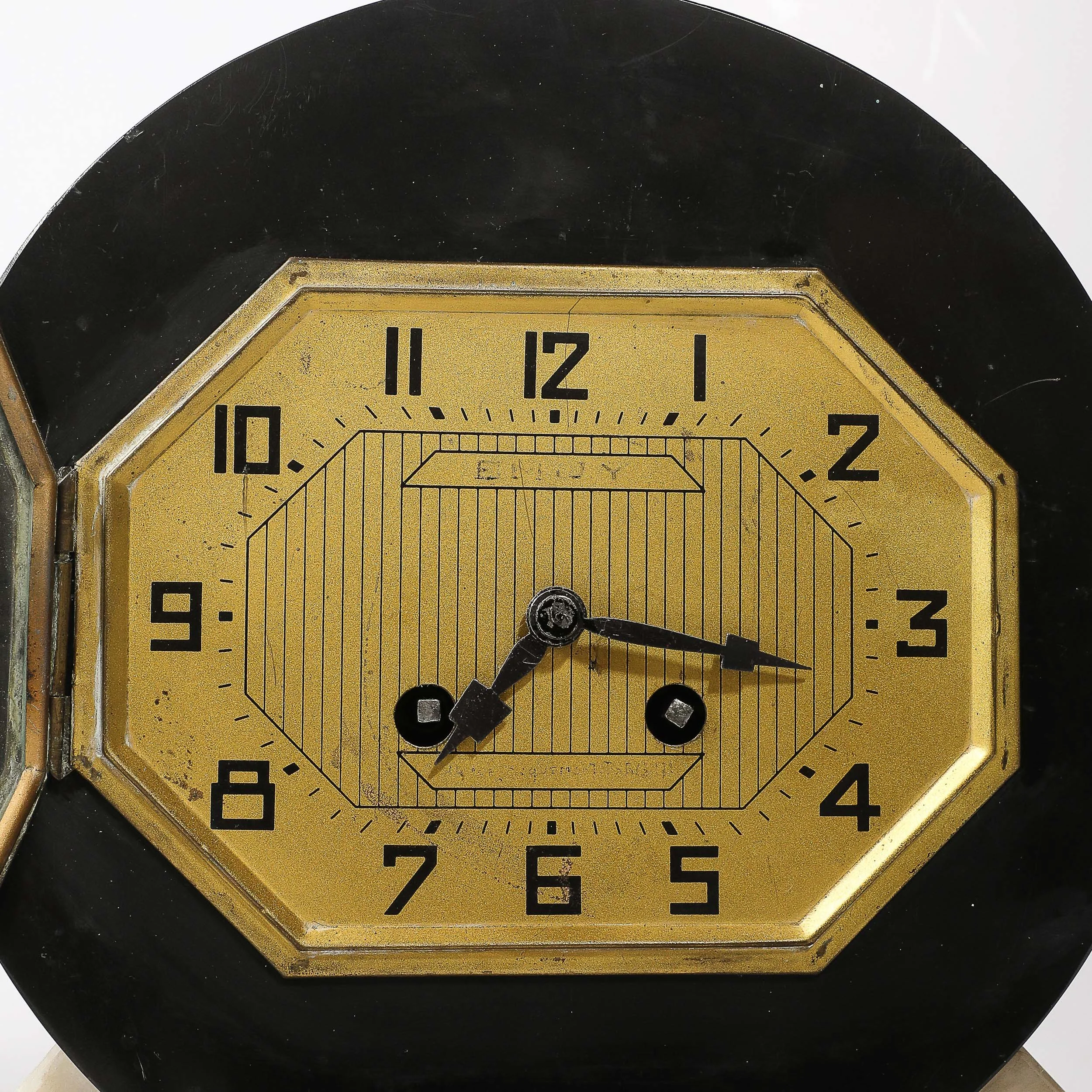Art Deco Emoy Mantelpiece Clock with Seated Flapper in the Manner of Chiparus — image 6