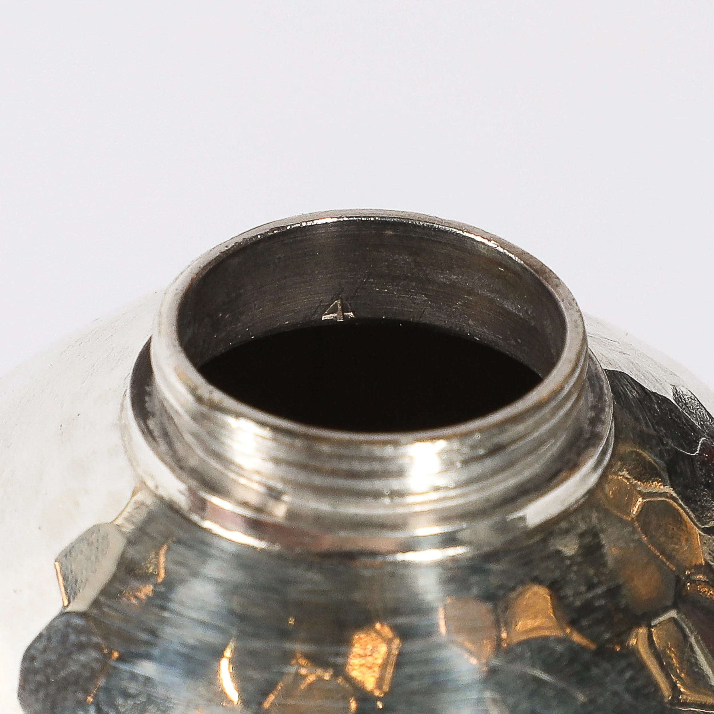 Aesthetic Movement Signed Whiting Sterling Silver Ball-Form Scent Flask — image 2