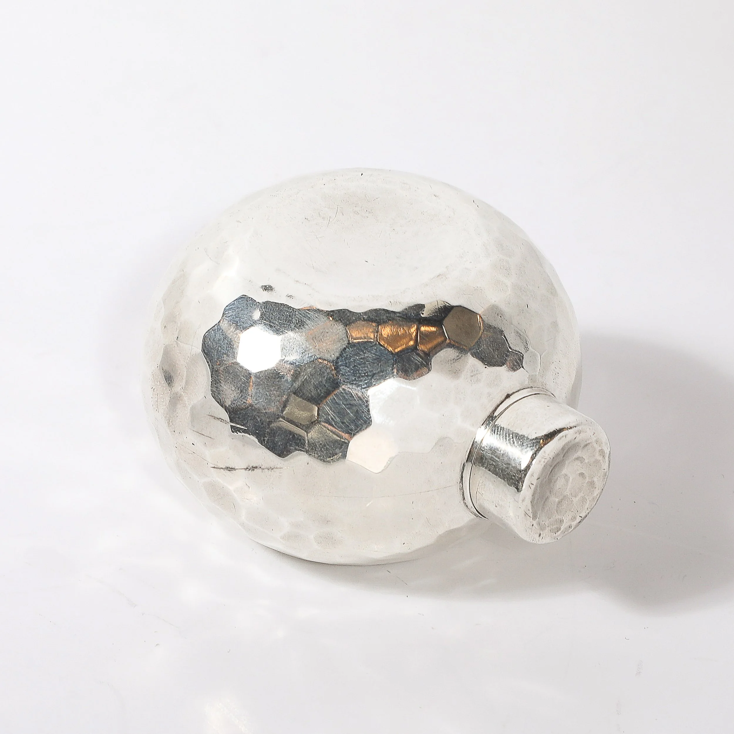 Aesthetic Movement Signed Whiting Sterling Silver Ball-Form Scent Flask — image 6