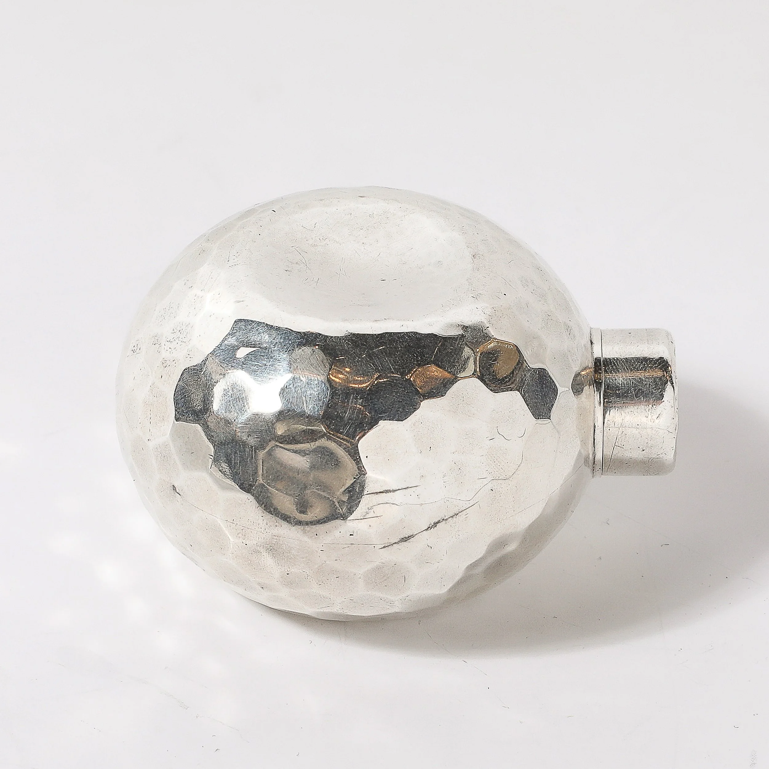 Aesthetic Movement Signed Whiting Sterling Silver Ball-Form Scent Flask — image 7